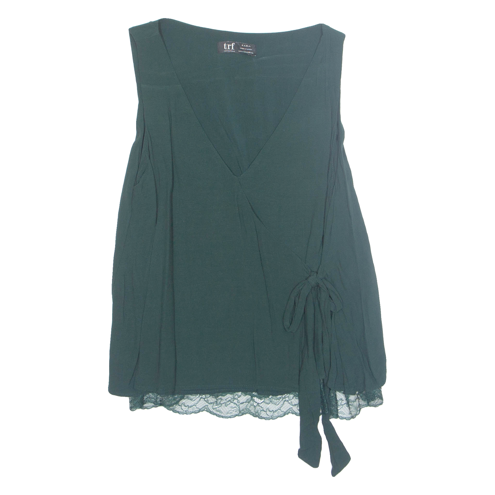 ZARA Womens Wrap Vest Green Sleeveless S Refurbished - N/A refurbished available on Cerqular