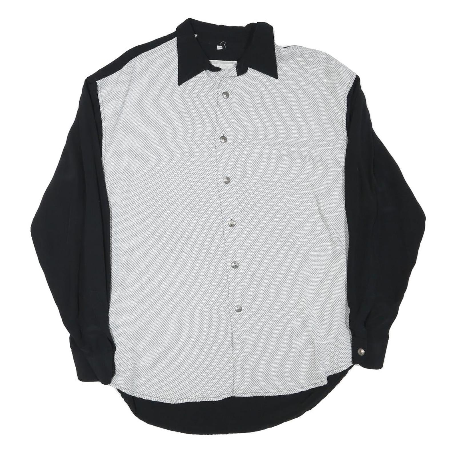 Buy ZAZZA Mens Black & White Shirt L Polyester Blend Long Sleeve Button Closure Refurbished - $19.49 ZAZZA Mens Black & White Shirt L Polyester Blend Long Sleeve Button Closure Refurbished - N/A refurbished available on Cerqular
