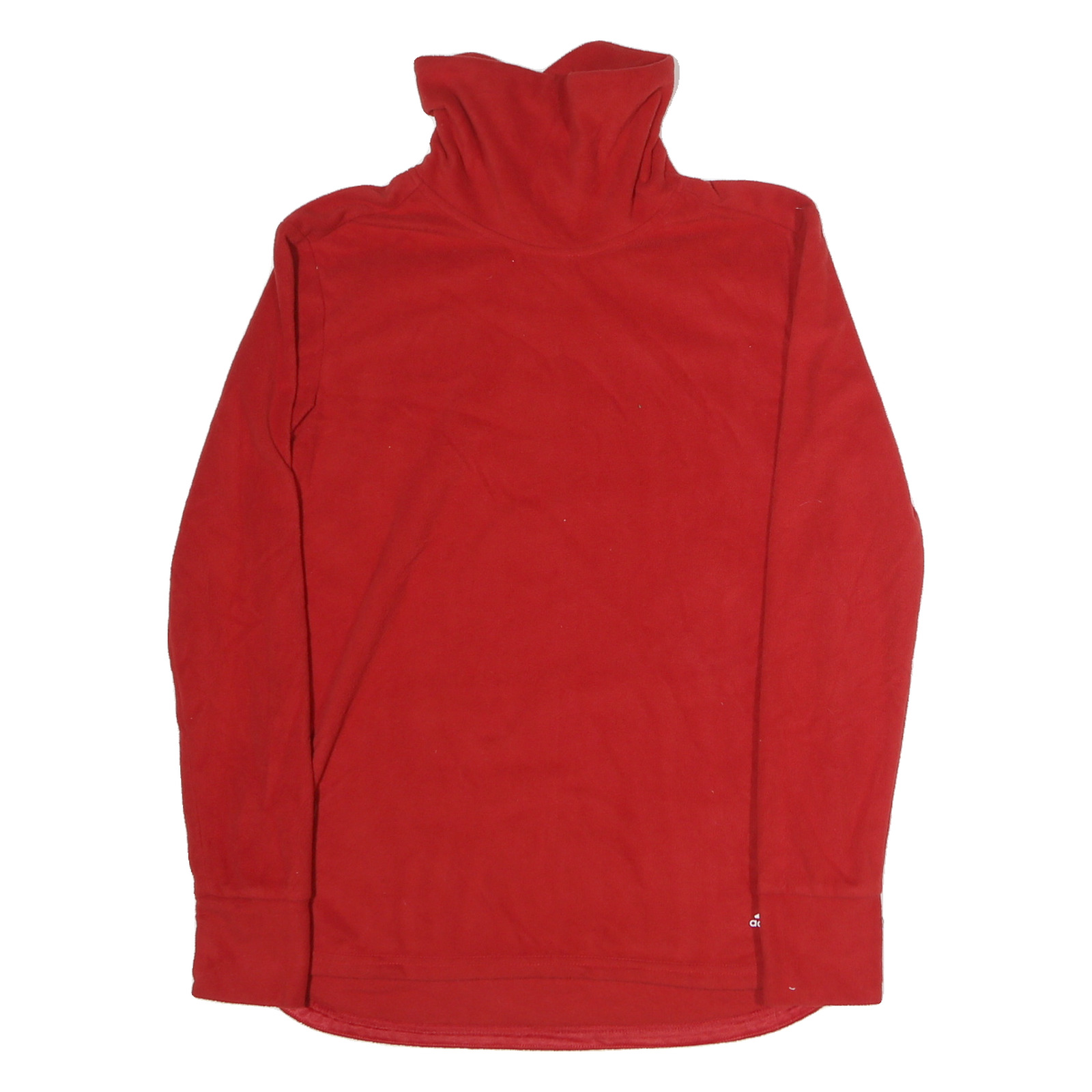 ADIDAS Mens Red Plain Cotton Pullover Jumper Roll Neck Basic Knit M Refurbished - N/A refurbished available on Cerqular