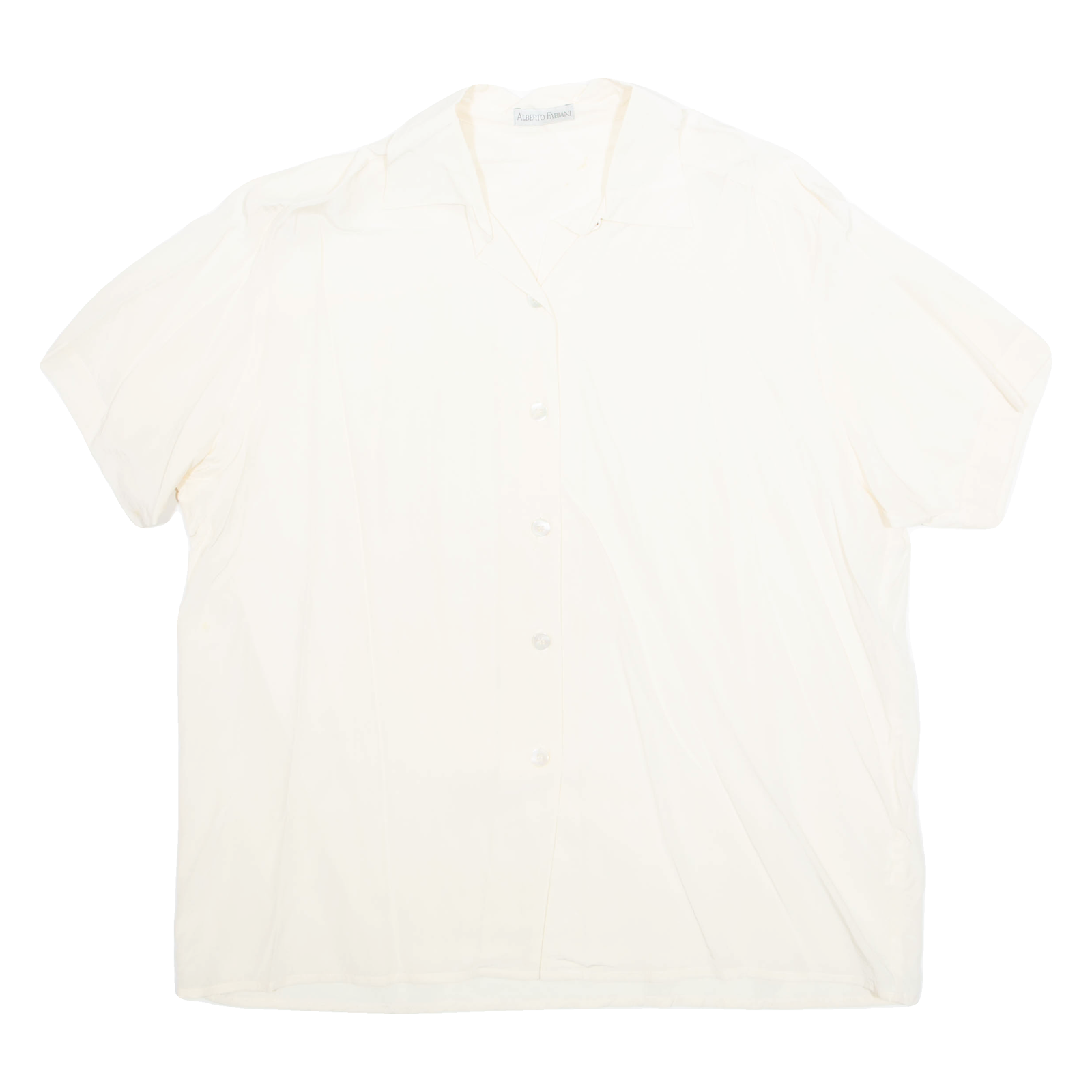 ALBERTO FABIANI Womens Shirt Yellow Collared Silk L Refurbished - N/A refurbished available on Cerqular