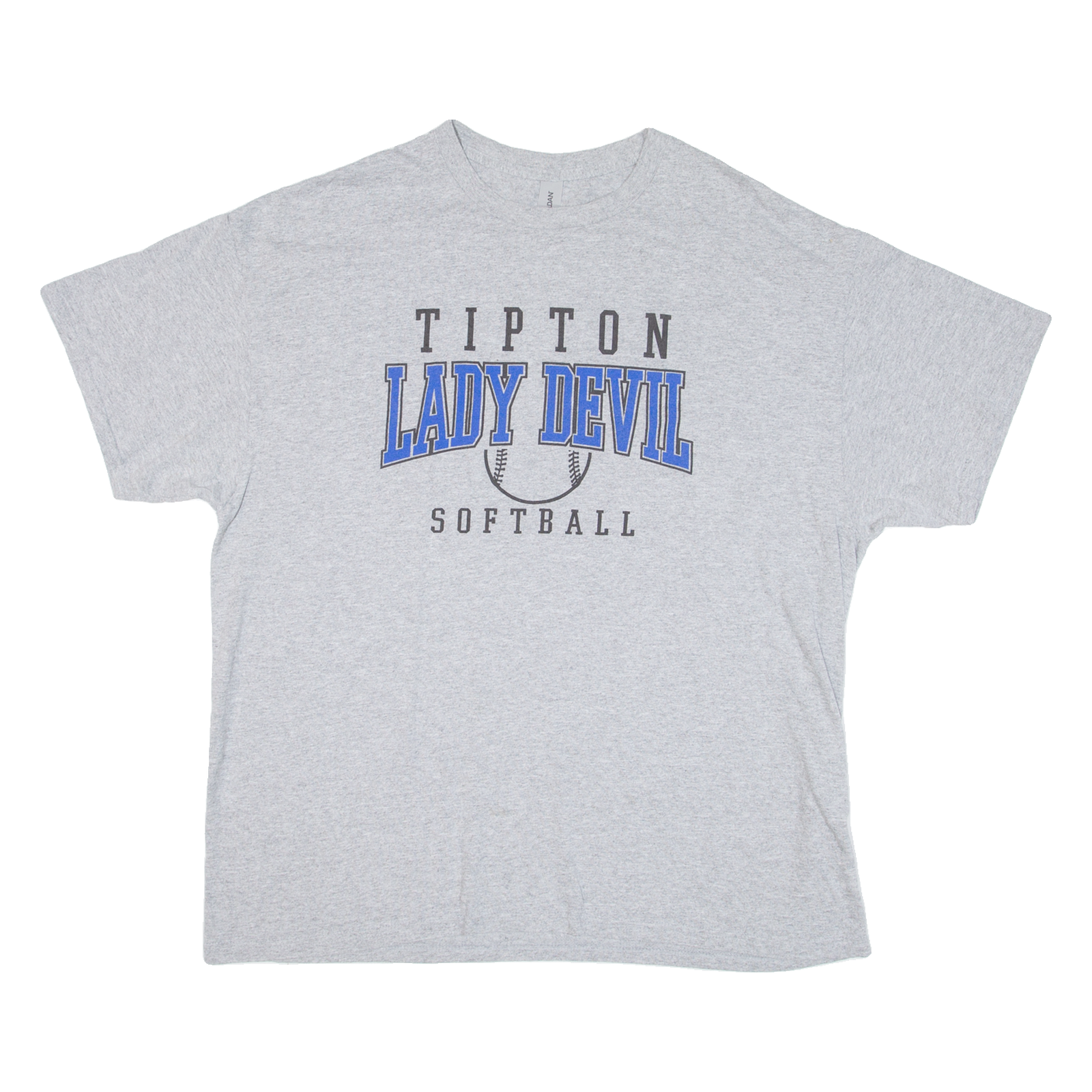 GILDAN Tipton Lady Devil Softball Mens T-Shirt Grey USA XL Refurbished - N/A refurbished available on Cerqular