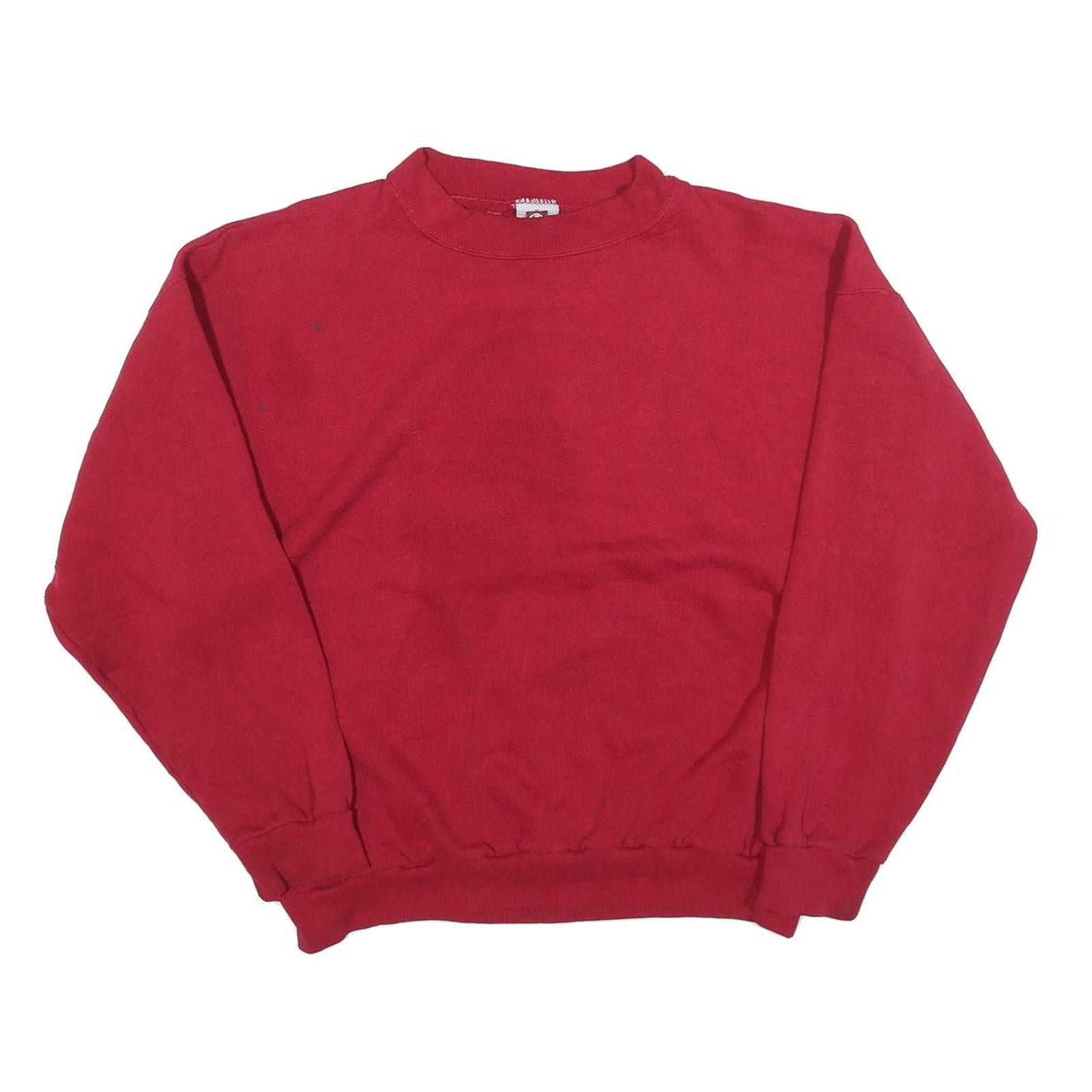 FRANKLIN Womens Red Crew Neck L Cotton Blend Pullover Casual Sweatshirt Refurbished - N/A refurbished available on Cerqular