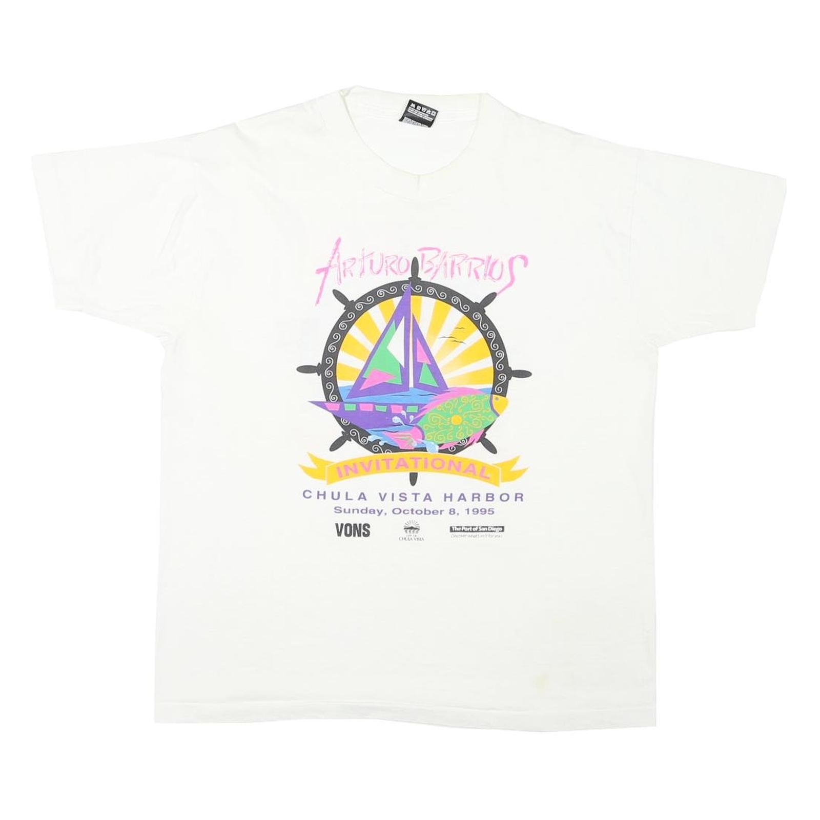 THE BEST Single Stitch Mens White Arturo Barrios L Short Sleeve Graphic Refurbished - N/A refurbished available on Cerqular