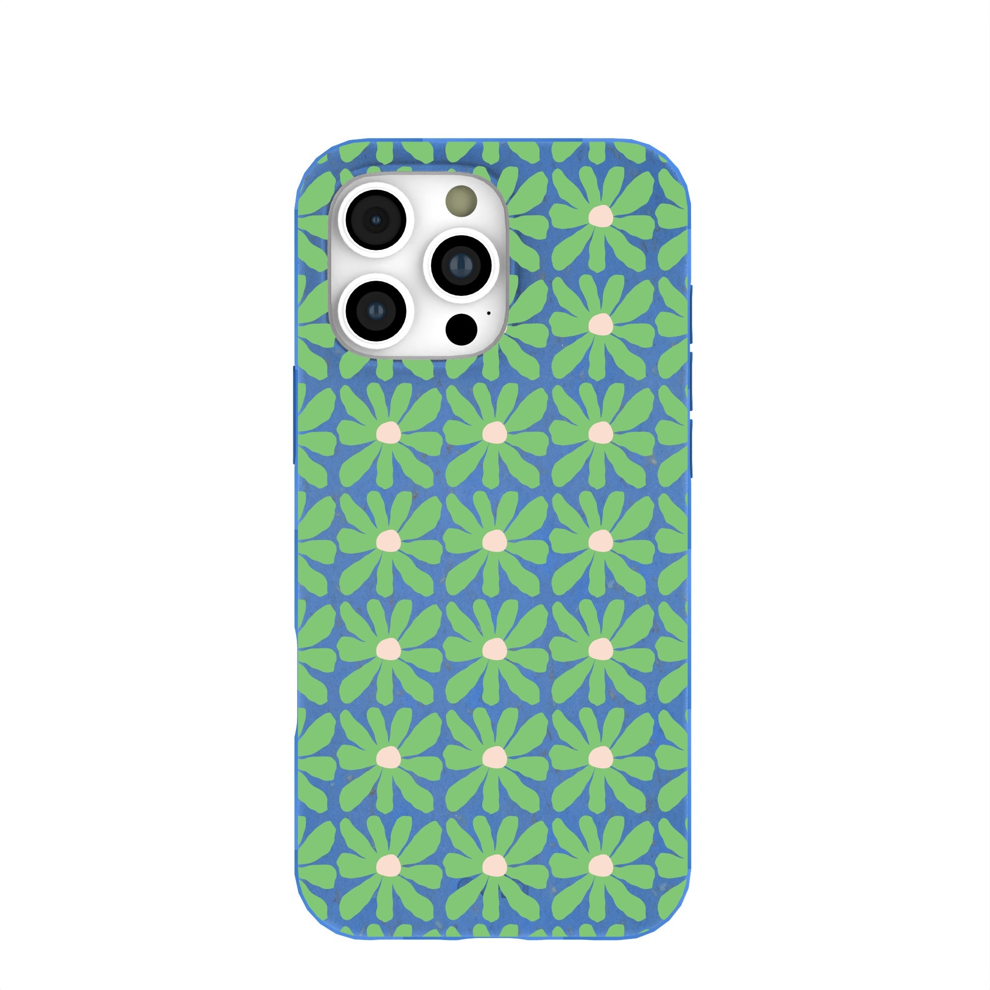 Electric Blue Flower Child iPhone 16 Pro Max Case Refurbished - Pela Case refurbished available on Cerqular