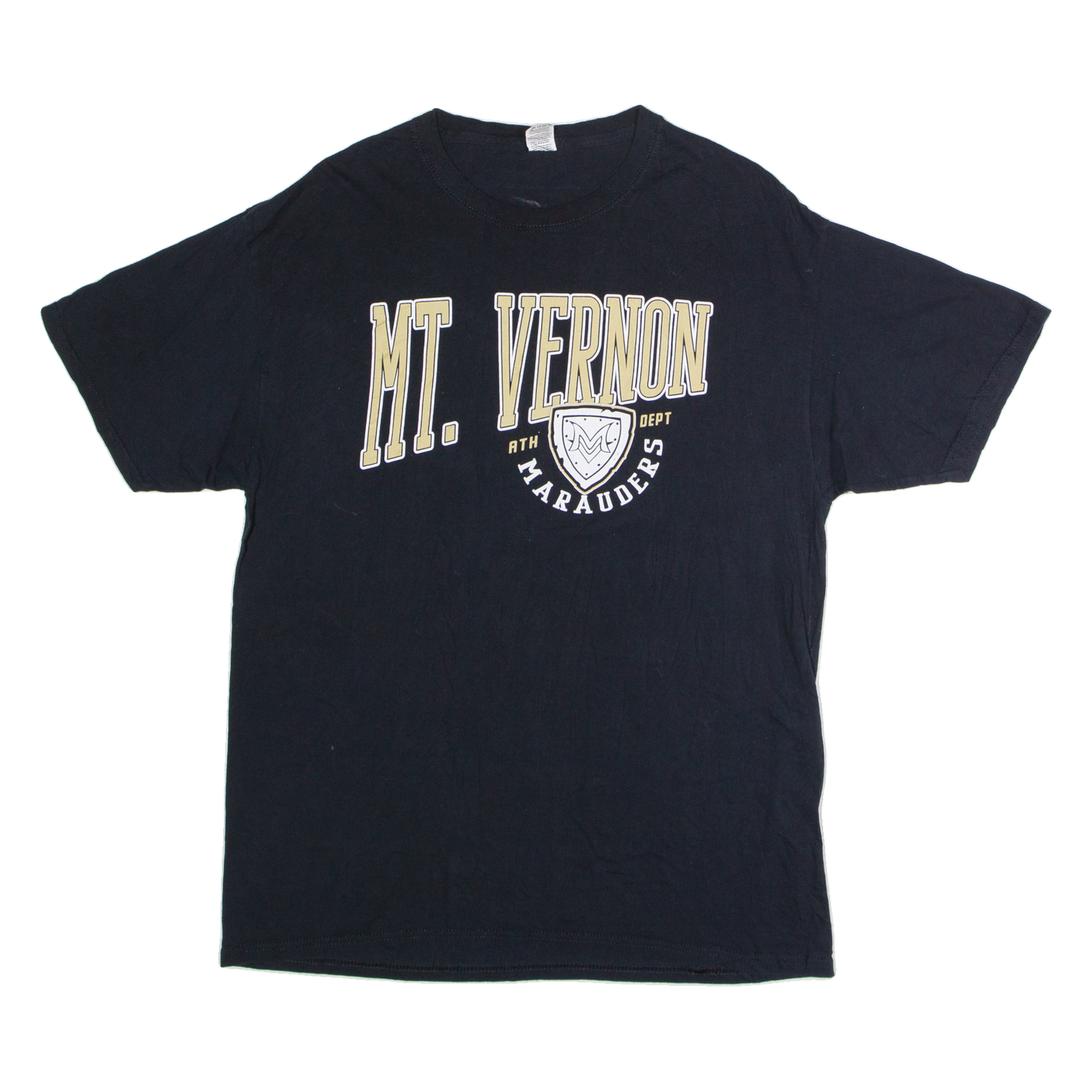 GILDAN Mt. Vernon Marauders Mens T-Shirt Black USA Crew Neck L Refurbished - N/A refurbished available on Cerqular
