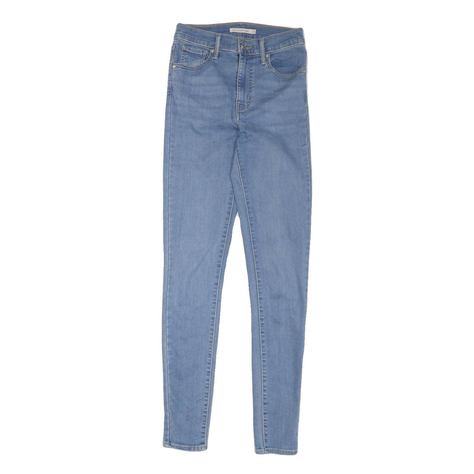 LEVI'S Womens Blue Denim Regular Skinny Jeans W26 L32 Classic Zip Pockets Refurbished - N/A refurbished available on Cerqular