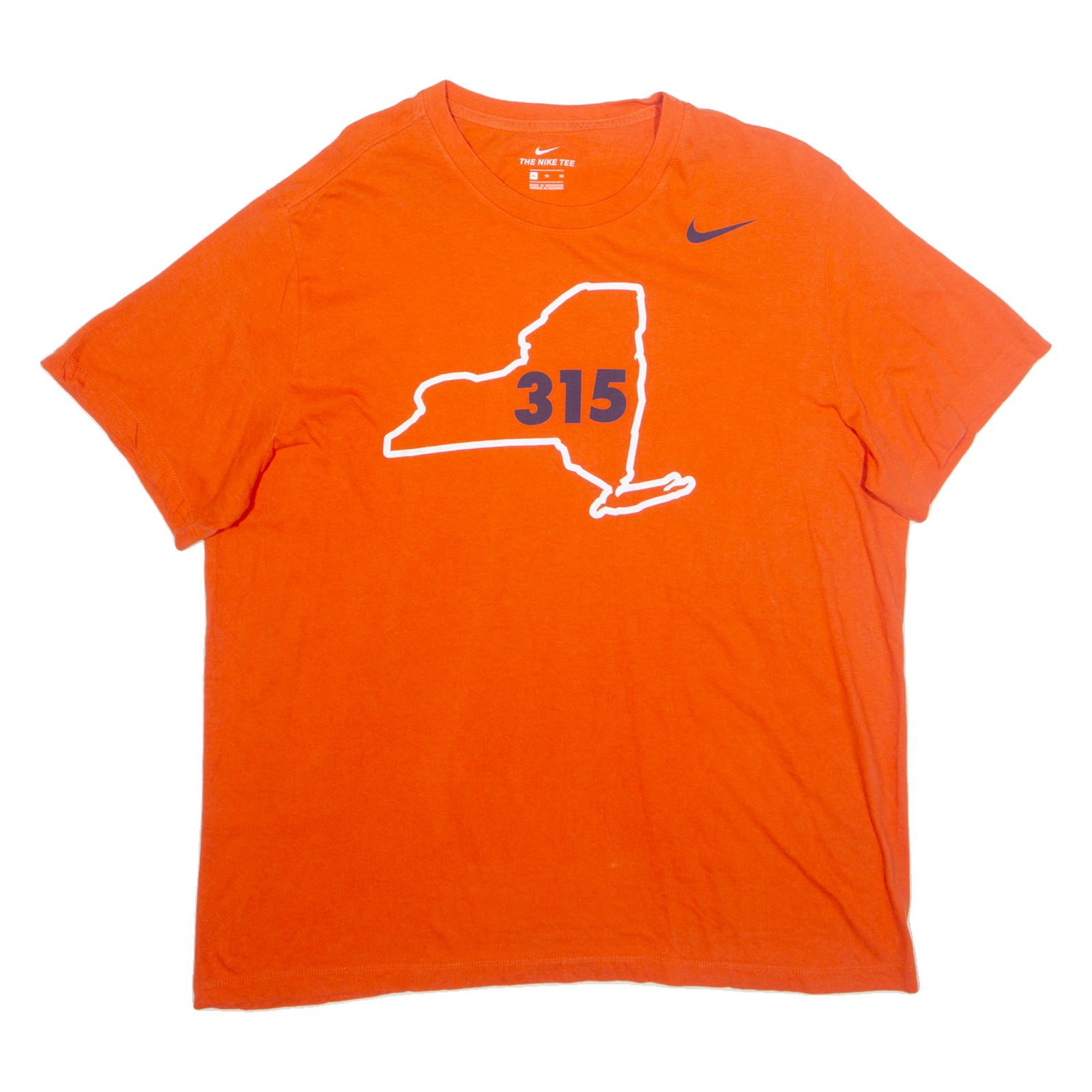 NIKE 315 NY Mens T-Shirt Orange USA XL Refurbished - N/A refurbished available on Cerqular