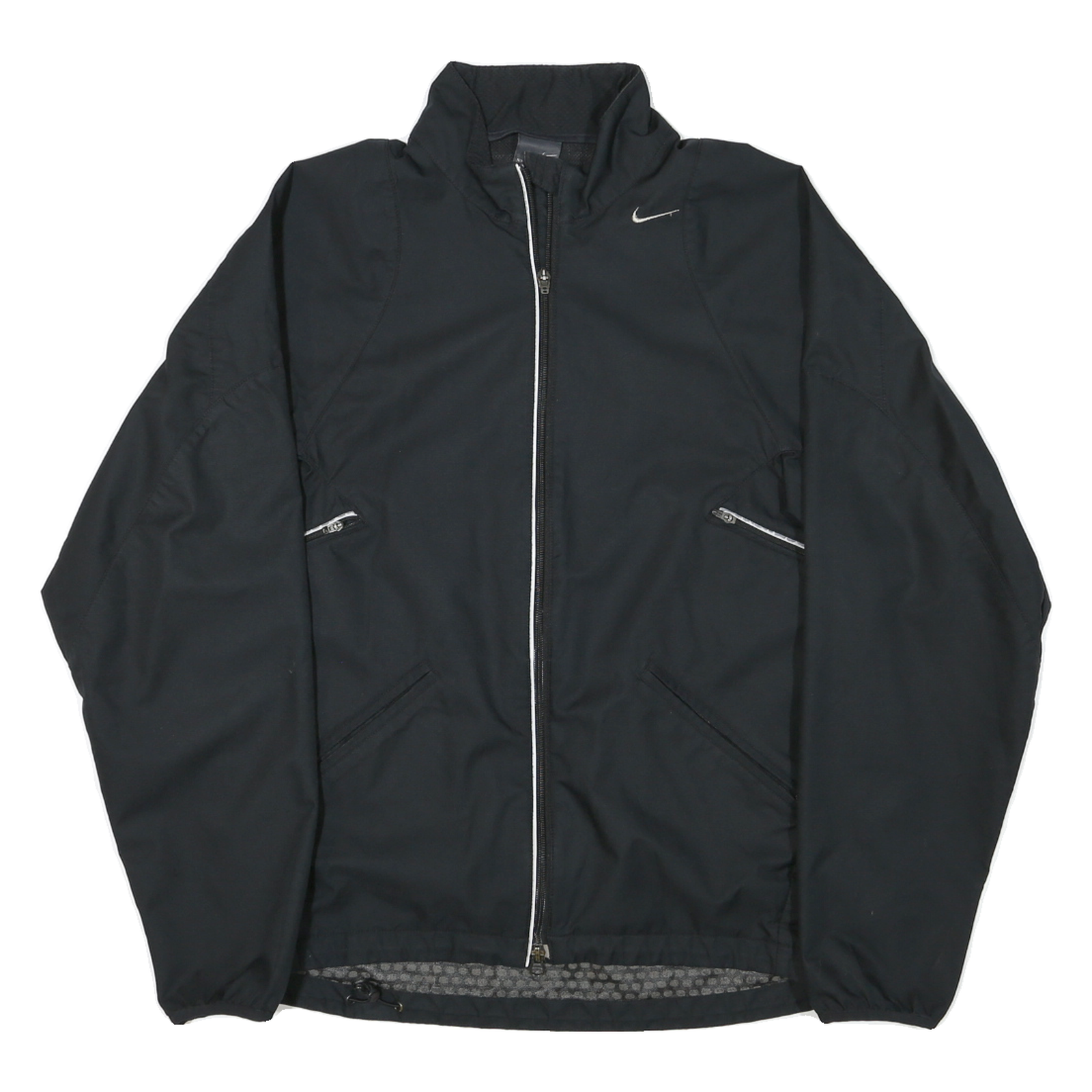 NIKE Mens Black Zip Jacket S Polyester Blend Plain Lightweight Sportswear Refurbished - N/A refurbished available on Cerqular