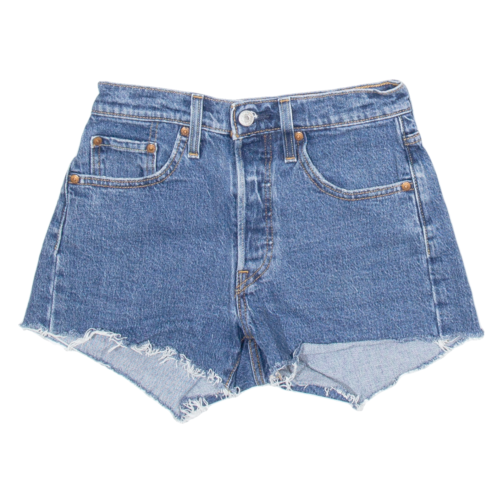 LEVI'S Big E 501 Womens Denim Shorts Blue S W24 Refurbished - N/A refurbished available on Cerqular