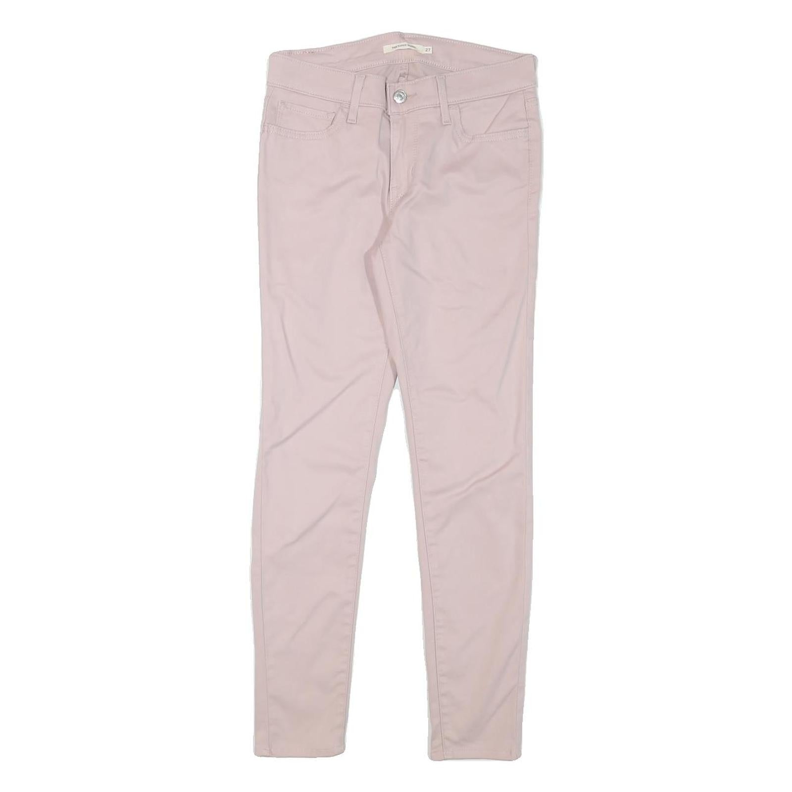 LEVI'S Womens Cotton Blend Pink Slim Skinny Trousers W27 L26 Stylish Comfort Zip Refurbished - N/A refurbished available on Cerqular