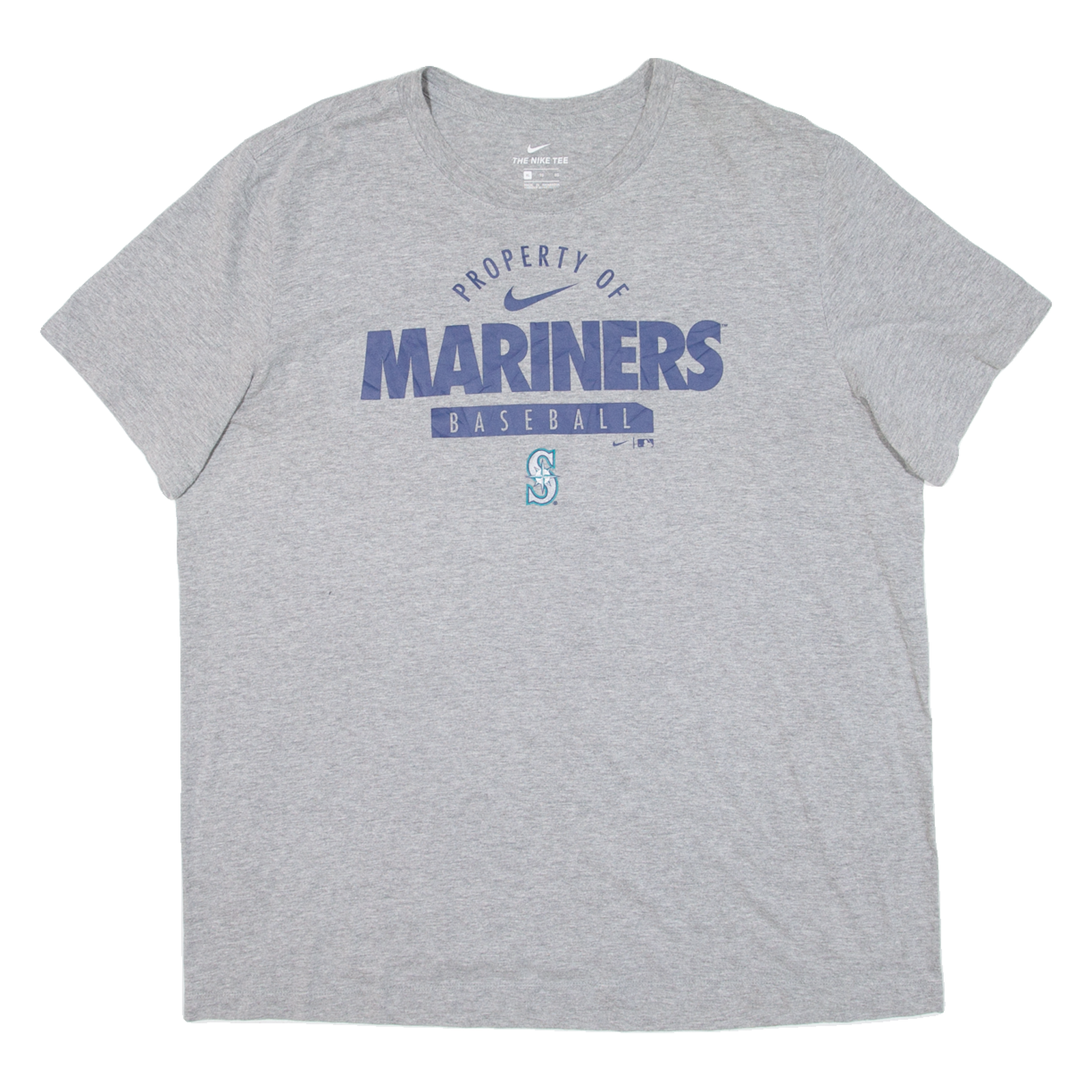 NIKE Mariners Baseball Mens T-Shirt Grey USA XL Refurbished - N/A refurbished available on Cerqular