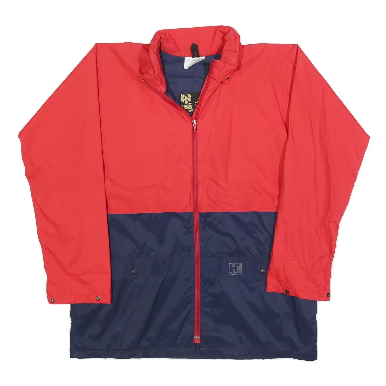 HELLY HANSEN Mens Red & Navy Zip Polyester L Outdoor Jacket Weatherproof Refurbished - N/A refurbished available on Cerqular