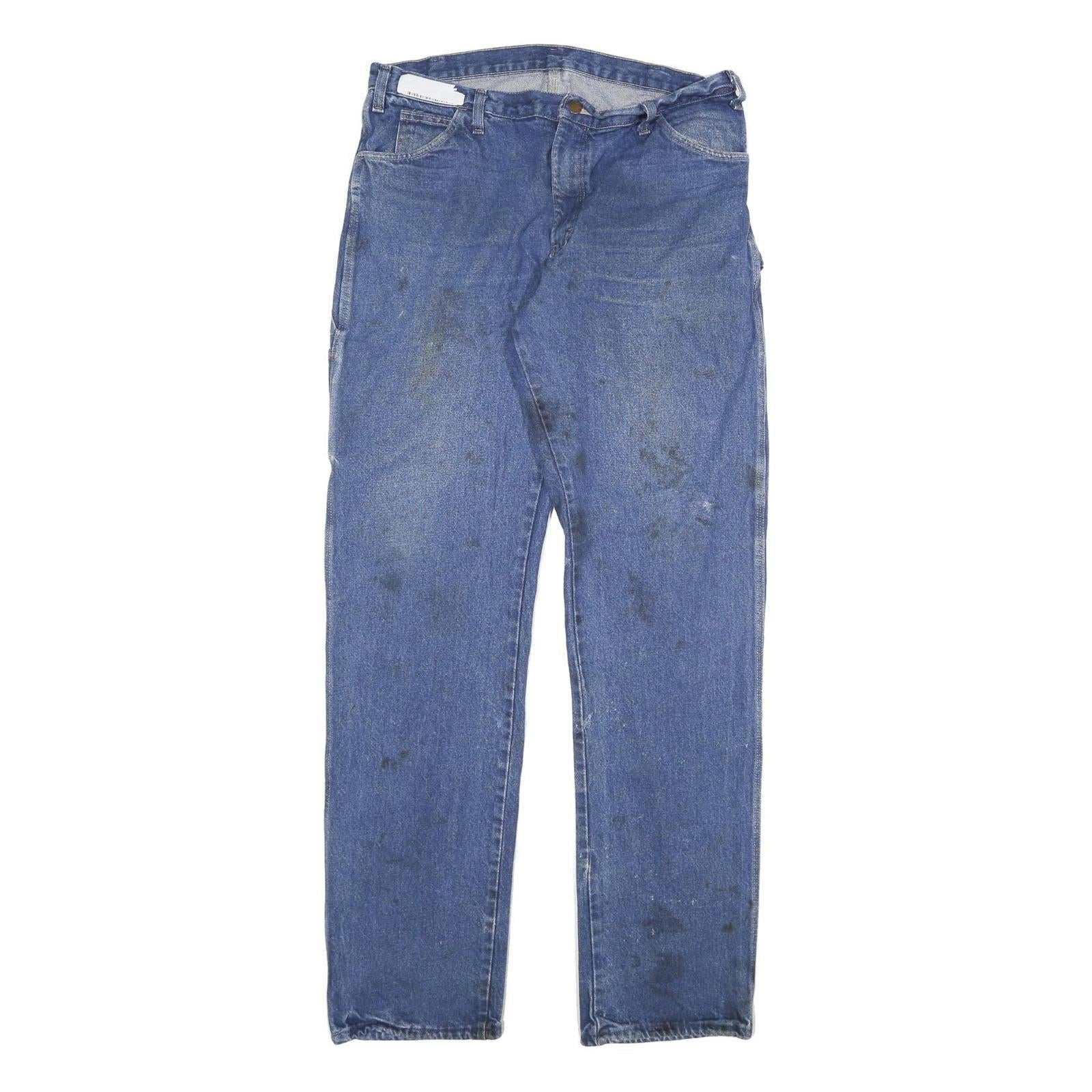DICKIES Mens Blue Regular Fit Straight Denim W36 L37 Durable Workwear Jeans Zip Refurbished - N/A refurbished available on Cerqular