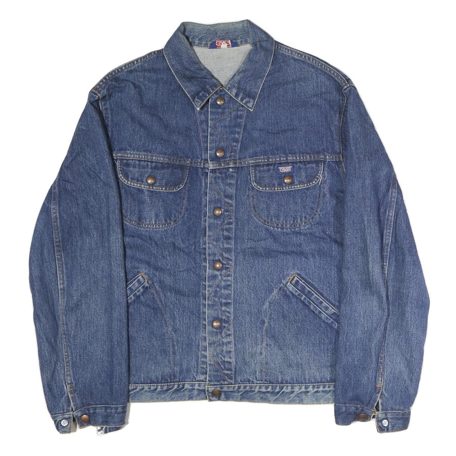 CWG Mens Blue Denim Cotton Button Jacket L Classic Casual Workwear Refurbished - N/A refurbished available on Cerqular