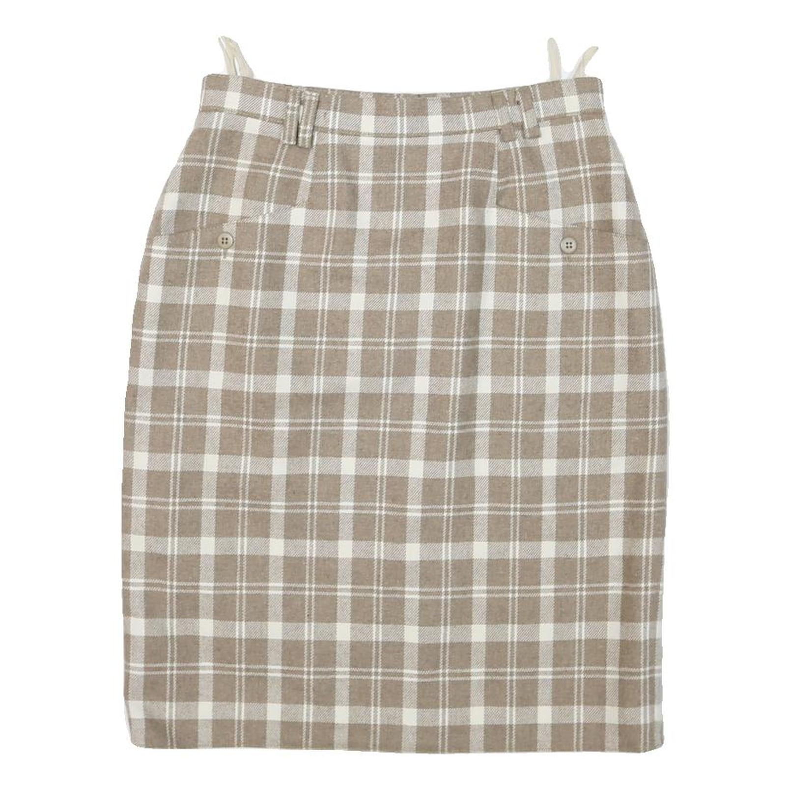 Buy Womens Beige & White Checked Wool Pencil Midi Skirt M Classic Office Wear Refurbished - $19.49 Womens Beige & White Checked Wool Pencil Midi Skirt M Classic Office Wear Refurbished - N/A refurbished available on Cerqular