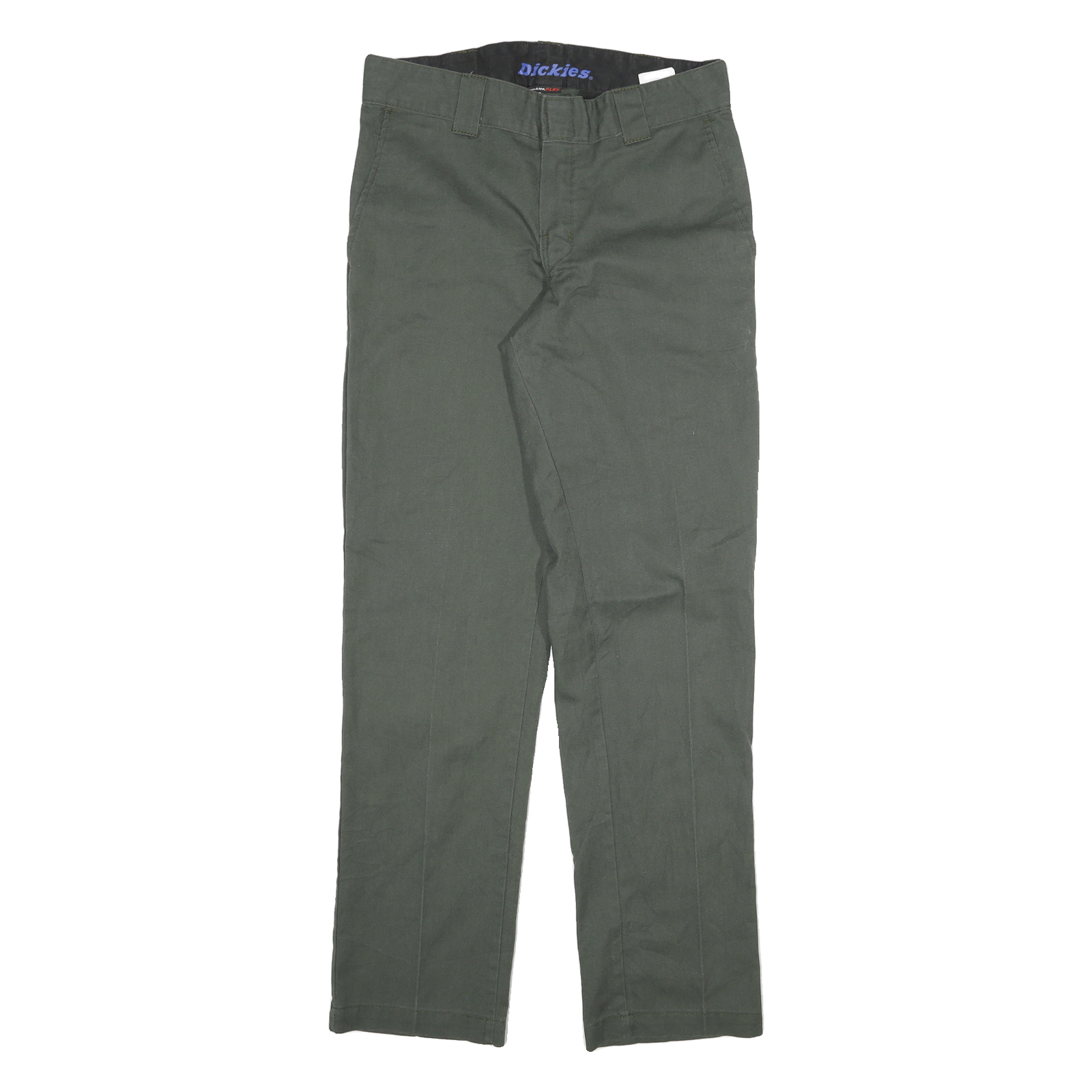 DICKIES Mens Cotton Blend Slim Green Trousers W30 L28 Workwear Straight Zip Refurbished - N/A refurbished available on Cerqular