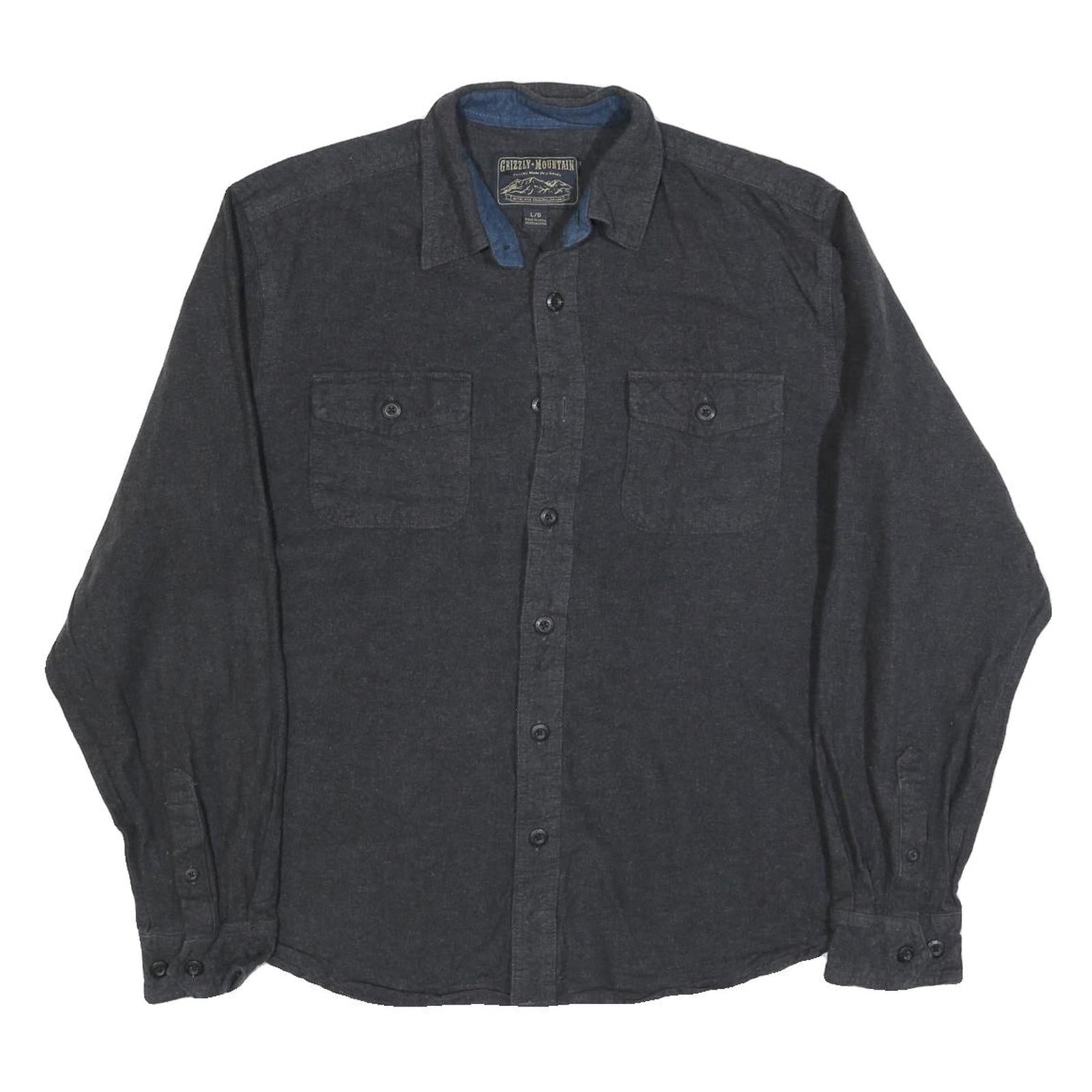 Buy GRIZZLY MOUNTAIN Mens Black Plain Shirt L Cotton Blend Button Pocket Casual Refurbished - $19.49 GRIZZLY MOUNTAIN Mens Black Plain Shirt L Cotton Blend Button Pocket Casual Refurbished - N/A refurbished available on Cerqular