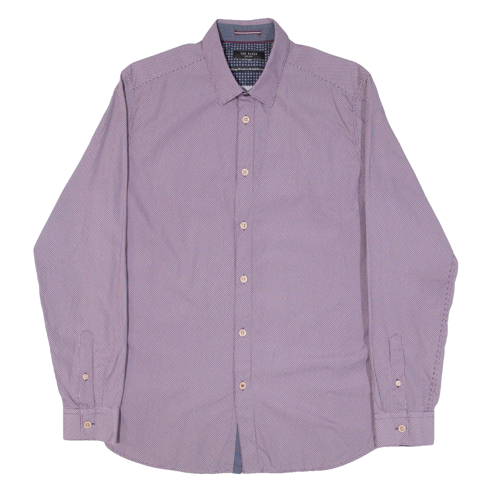 TED BAKER Mens Shirt Purple Long Sleeve M Refurbished - N/A refurbished available on Cerqular