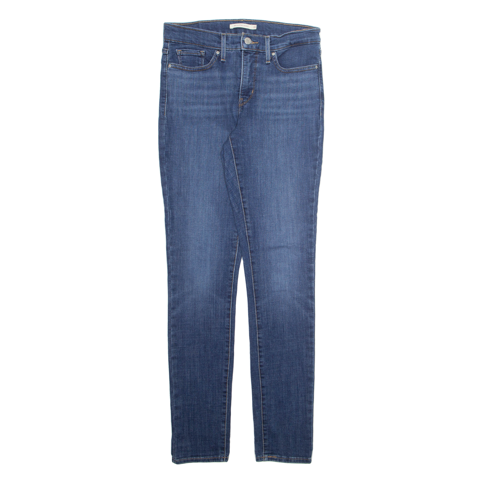 LEVI'S Womens Jeans Blue Regular Skinny Stone Wash W28 L32 Refurbished - N/A refurbished available on Cerqular