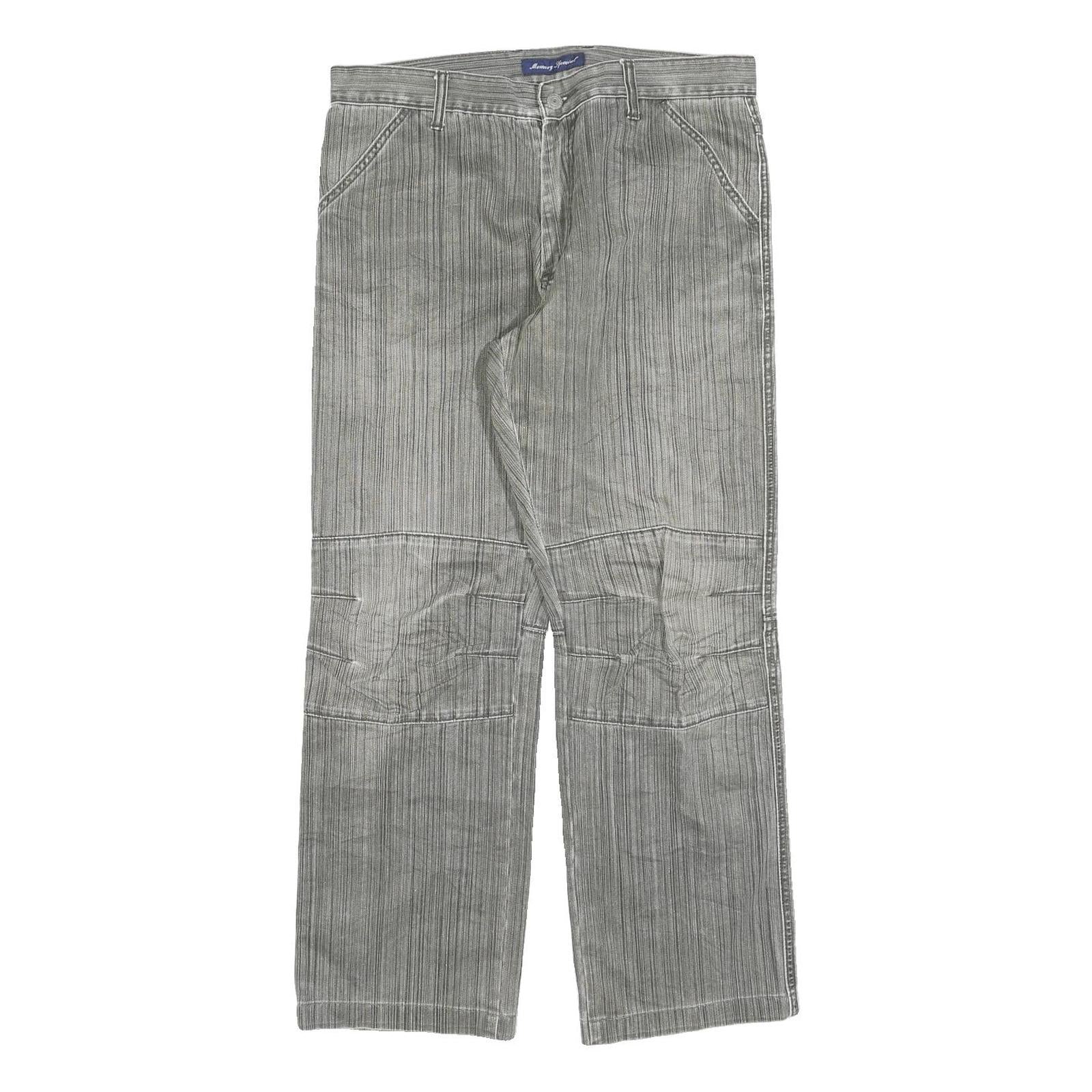 MEMORY SPECIAL Mens Regular Fit Straight Grey Denim Cotton Blend W34 L30 Casual Refurbished - N/A refurbished available on Cerqular