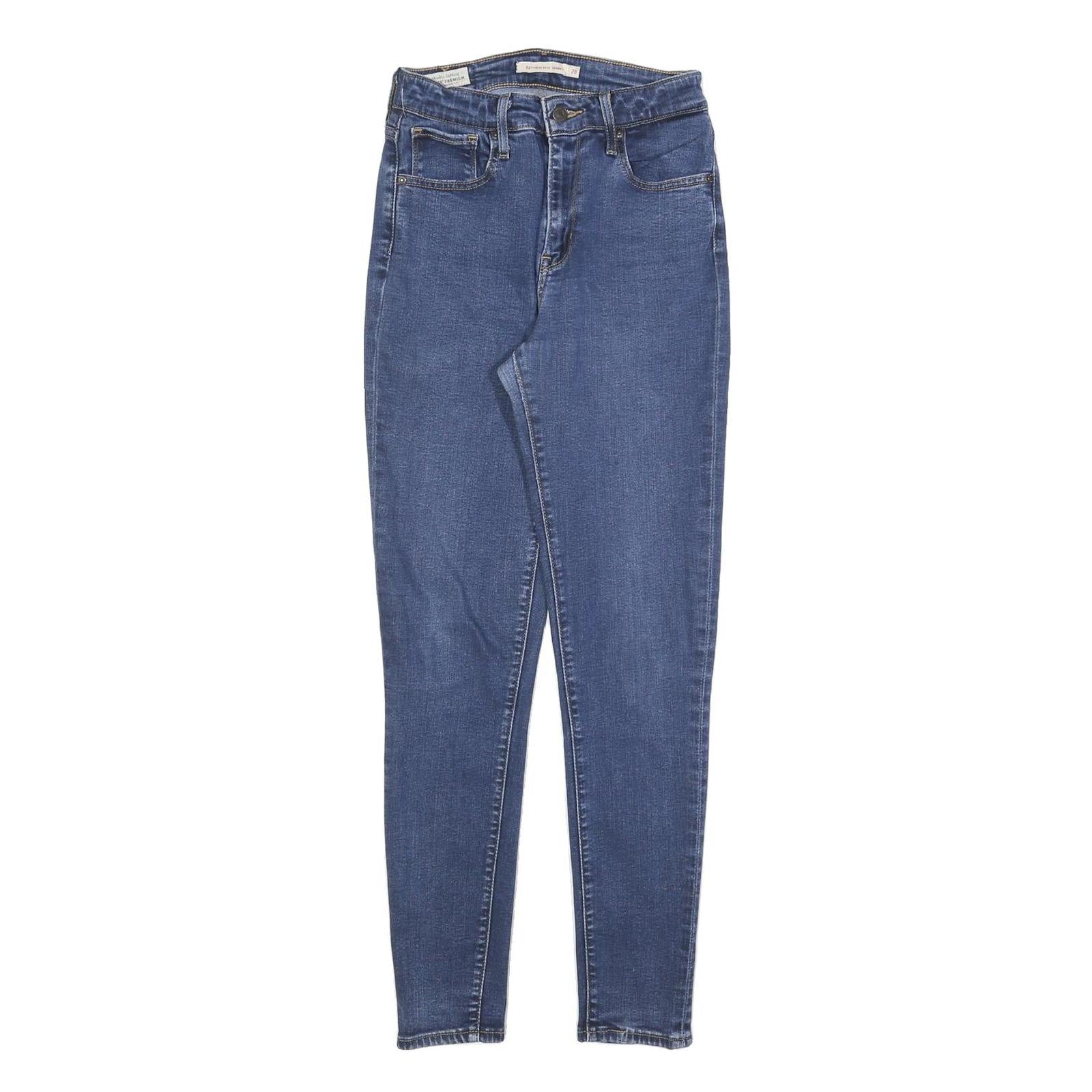 LEVI'S 721 Womens Jeans Blue Slim Skinny Denim Medium W26 L28 Stretch Zip Refurbished - N/A refurbished available on Cerqular
