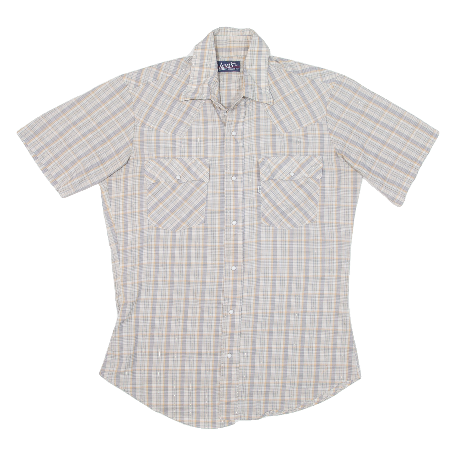 LEVI'S Womens Shirt Grey Check M Refurbished - N/A refurbished available on Cerqular