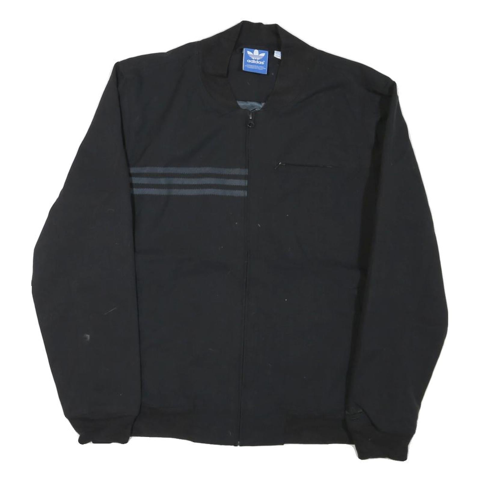 ADIDAS Mens Black Jacket S Cotton Blend Plain Zip Casual Sportswear Refurbished - N/A refurbished available on Cerqular