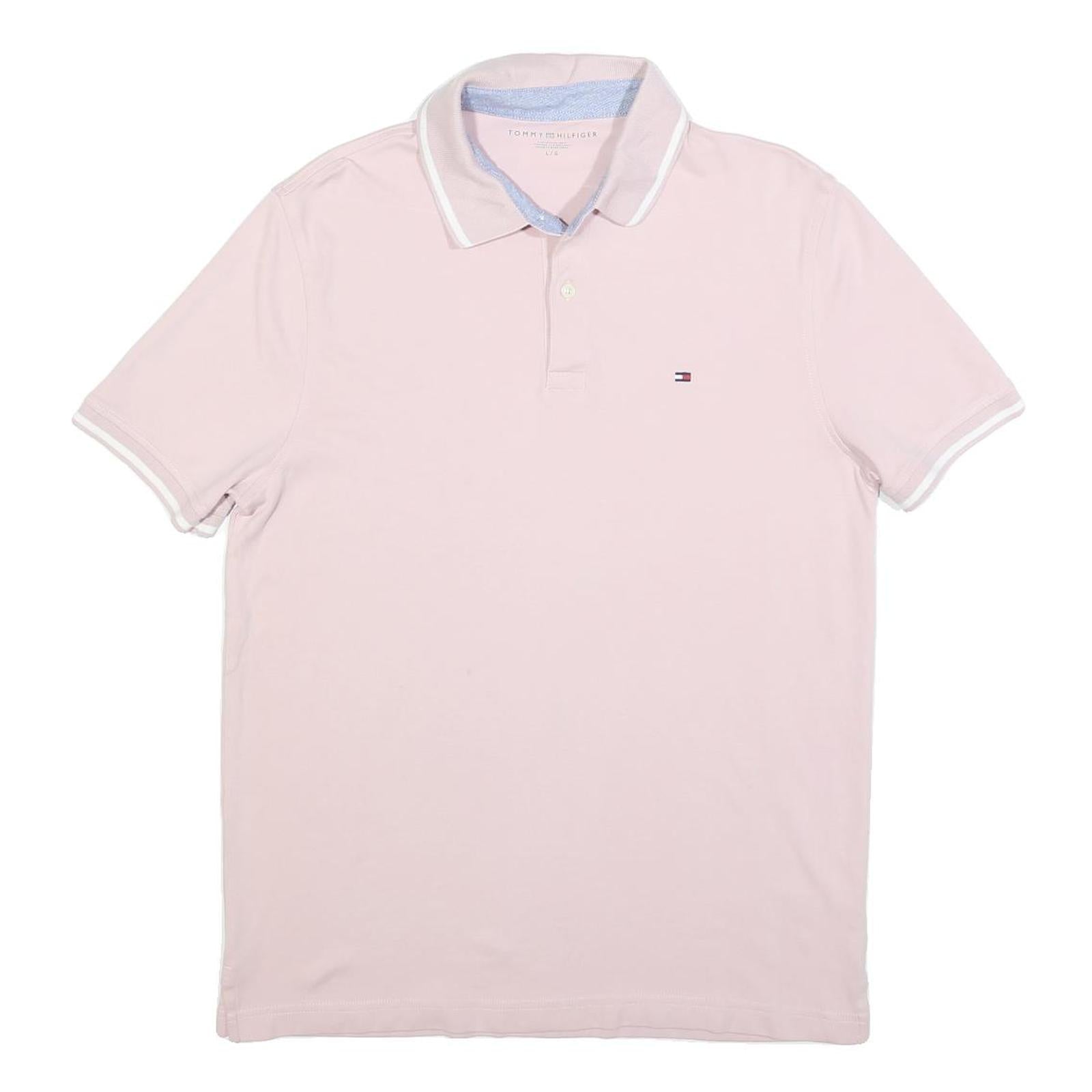 Buy TOMMY HILFIGER Mens Pink Short Sleeve Plain L Polo Shirt Cotton Blend Classic Refurbished - $33.79 TOMMY HILFIGER Mens Pink Short Sleeve Plain L Polo Shirt Cotton Blend Classic Refurbished - N/A refurbished available on Cerqular