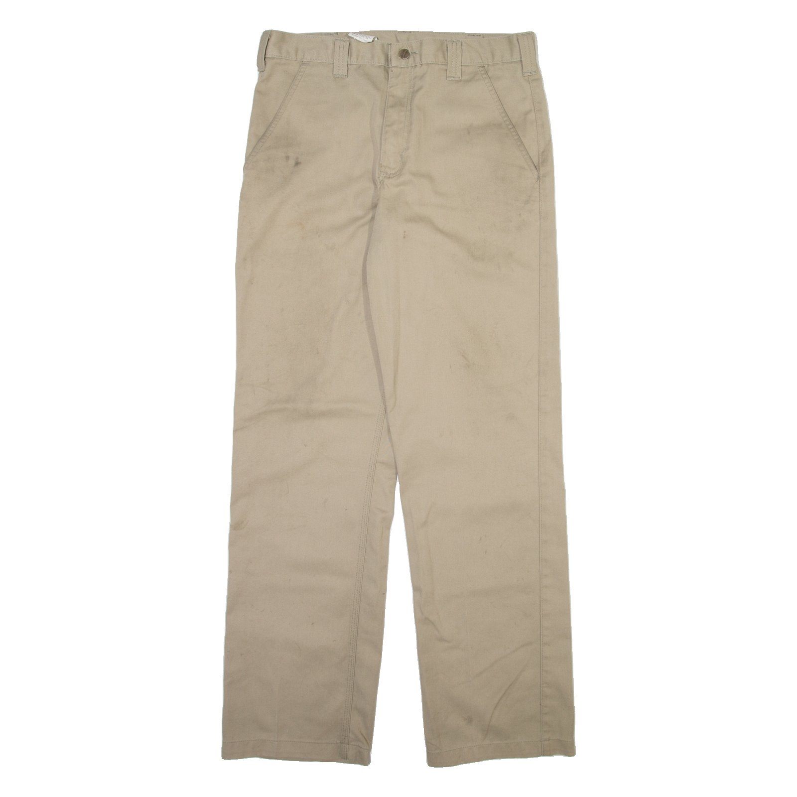 CARHARTT Mens Trousers Beige Regular Straight W33 L34 Refurbished - N/A refurbished available on Cerqular