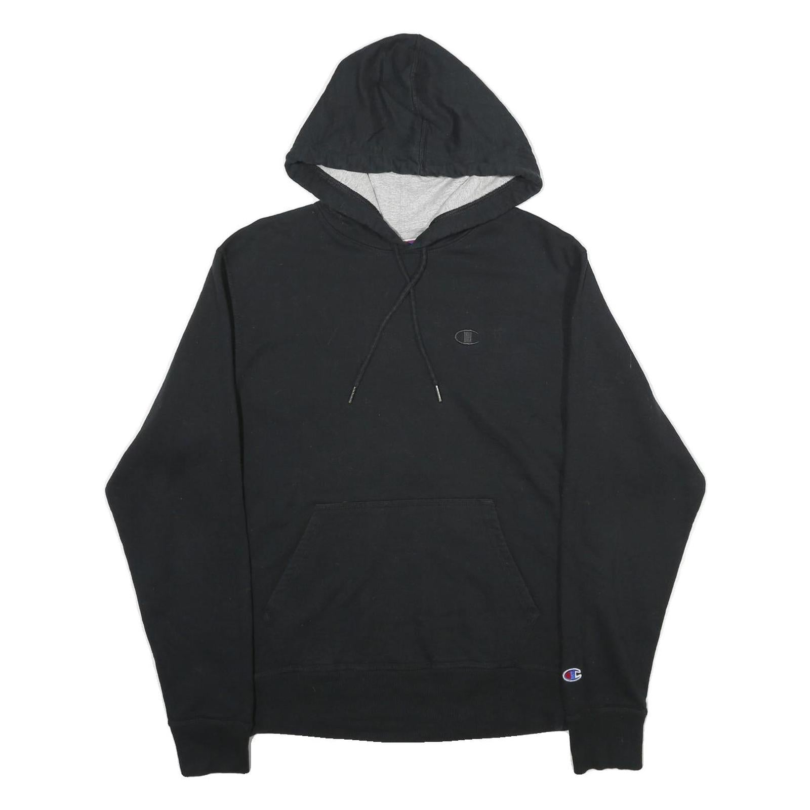 CHAMPION Mens Black Hoodie S Pullover Cotton Blend Casual Sweatshirt Refurbished - N/A refurbished available on Cerqular