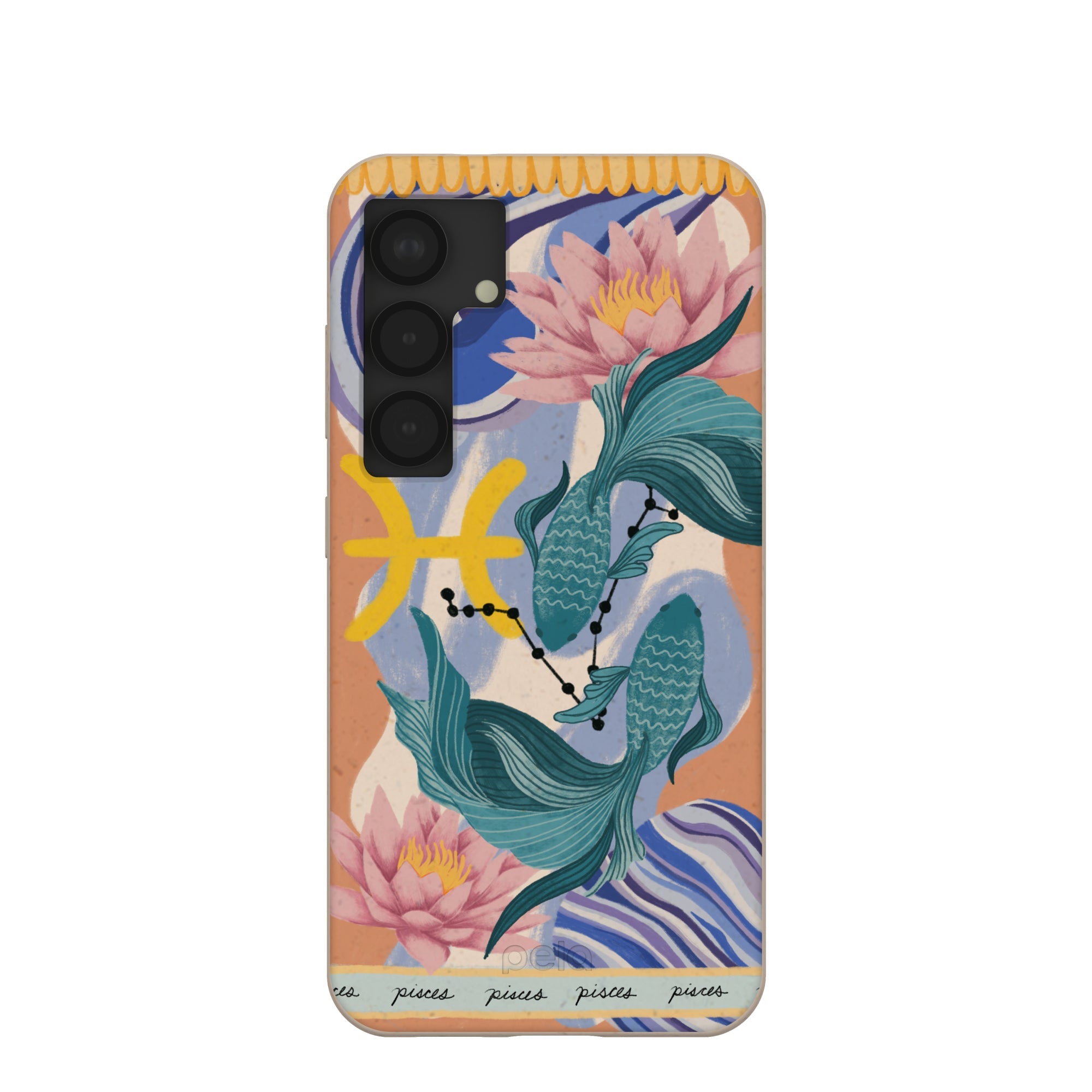 Seashell Pisces Fish Samsung Galaxy S25 Case Refurbished - Pela Case refurbished available on Cerqular