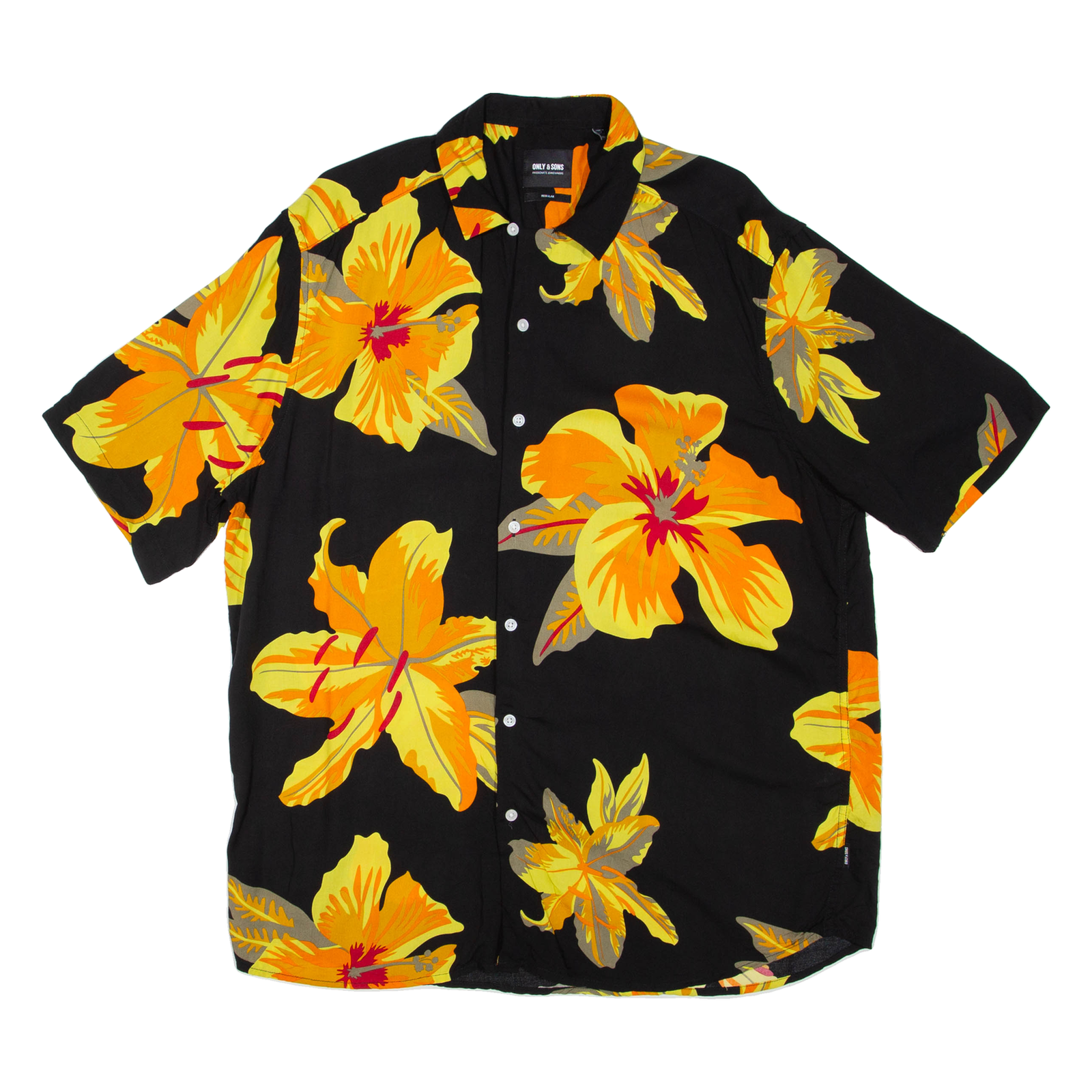 ONLY & SONS Mens Shirt Black Floral 2XL Refurbished - N/A refurbished available on Cerqular