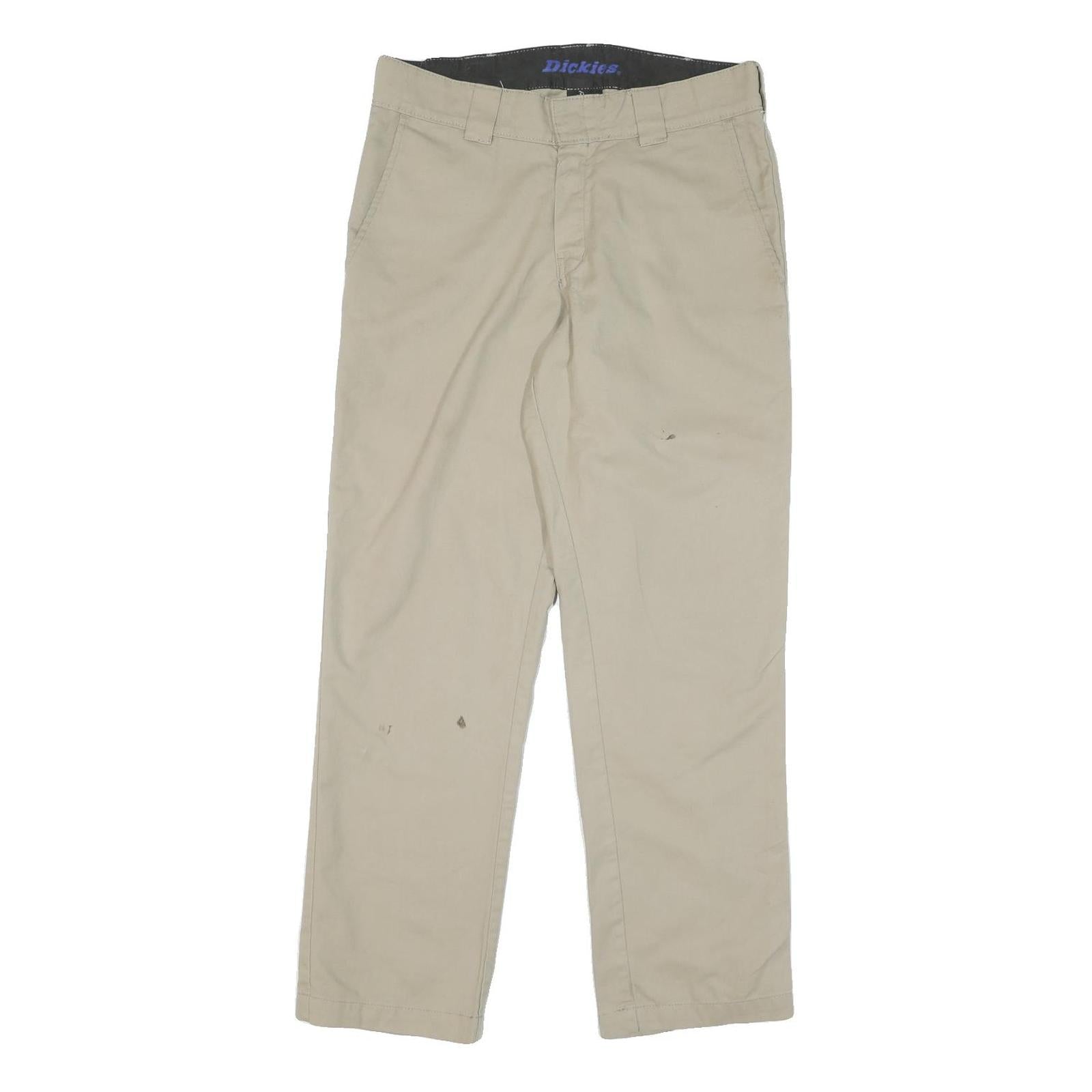 DICKIES Mens Cotton Blend Beige Regular Fit Straight Trousers W32 L30 Casual Refurbished - N/A refurbished available on Cerqular
