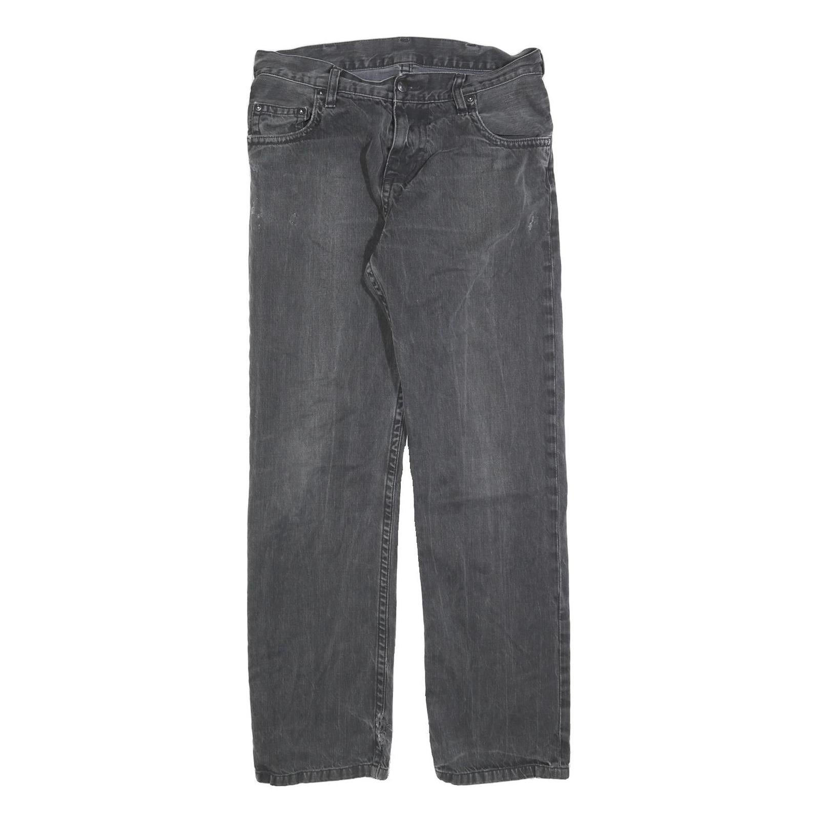 CARHARTT Mens Slim Black Jeans Denim W30 L32 Casual Cotton Blend Zip Closure Refurbished - N/A refurbished available on Cerqular
