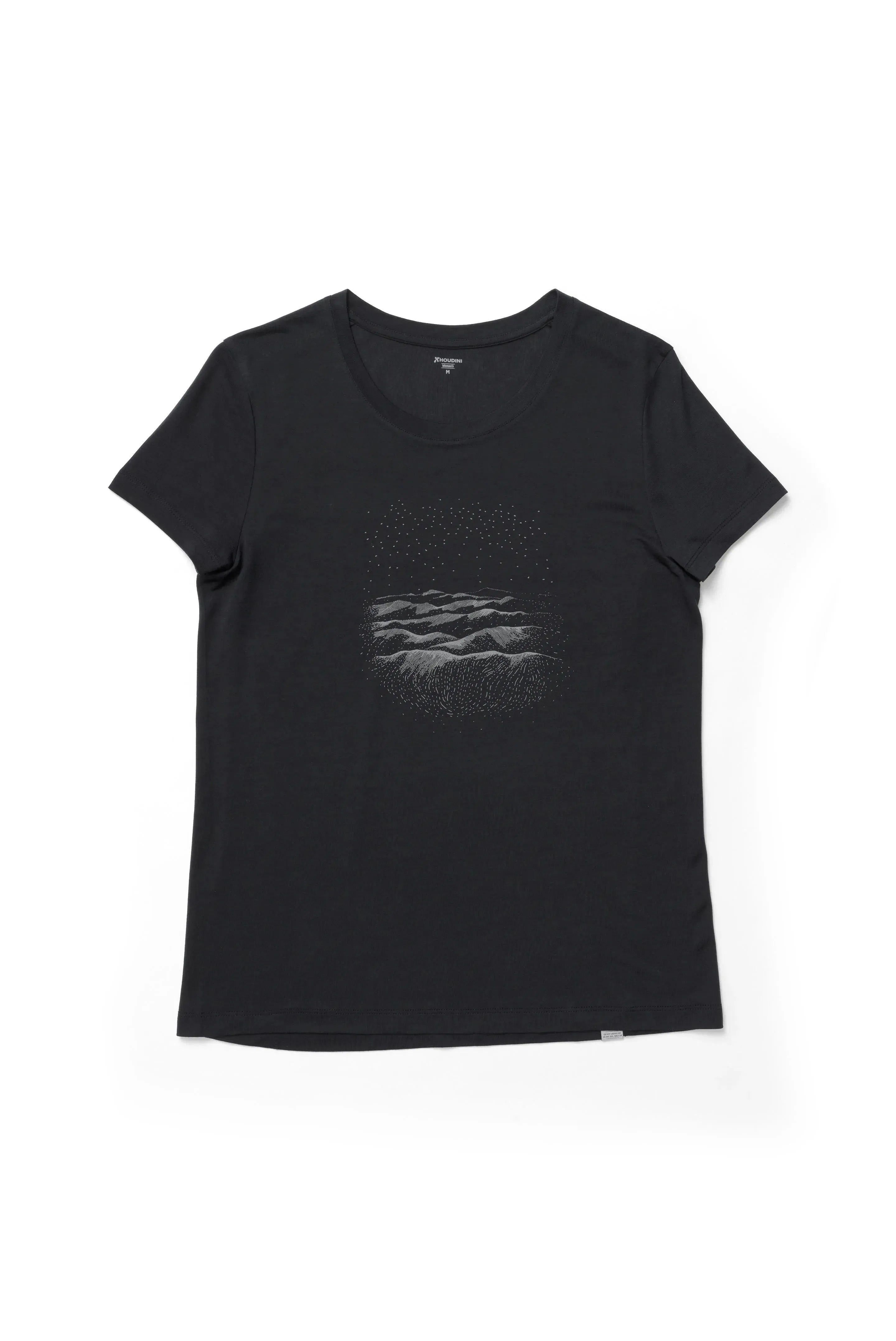 W's Tree Message Tee | Color: True Black | Size: S Refurbished - Houdini Sportswear refurbished available on Cerqular