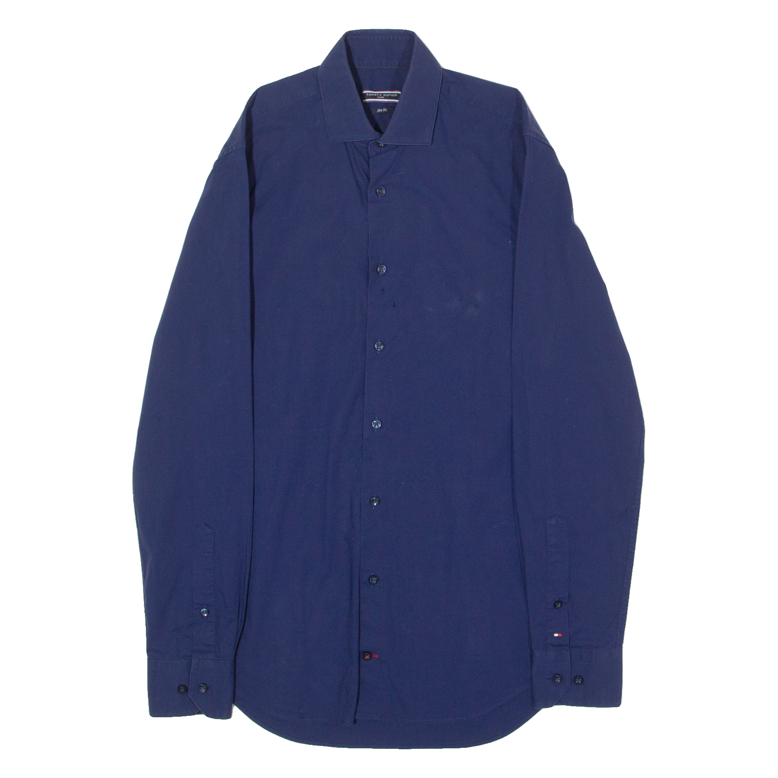 TOMMY HILFIGER Tailored Slim Fit Mens Plain Shirt Blue Long Sleeve M Refurbished - N/A refurbished available on Cerqular
