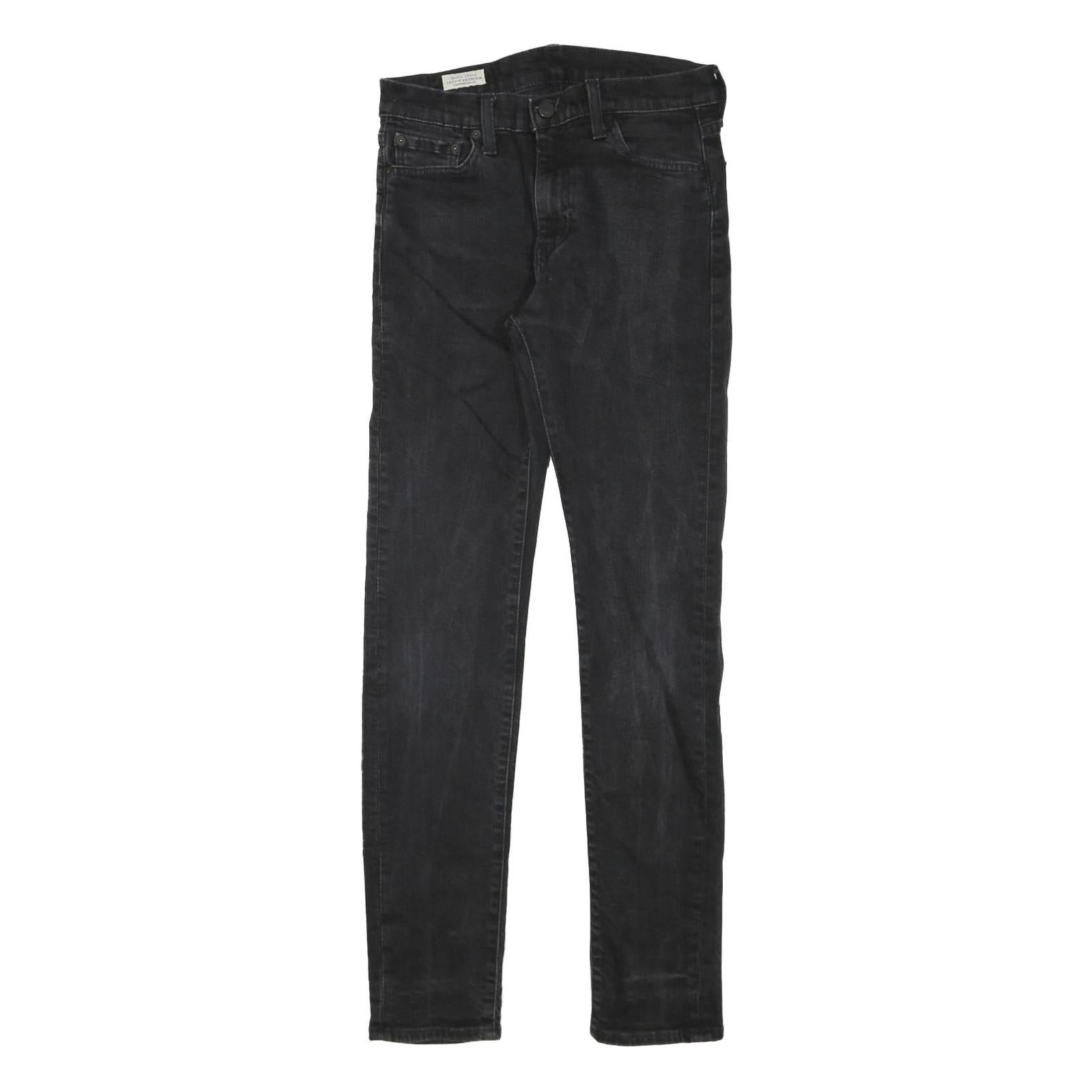 LEVI'S Womens Black Regular Skinny Denim W30 L32 Zip Classic Jeans Refurbished - N/A refurbished available on Cerqular