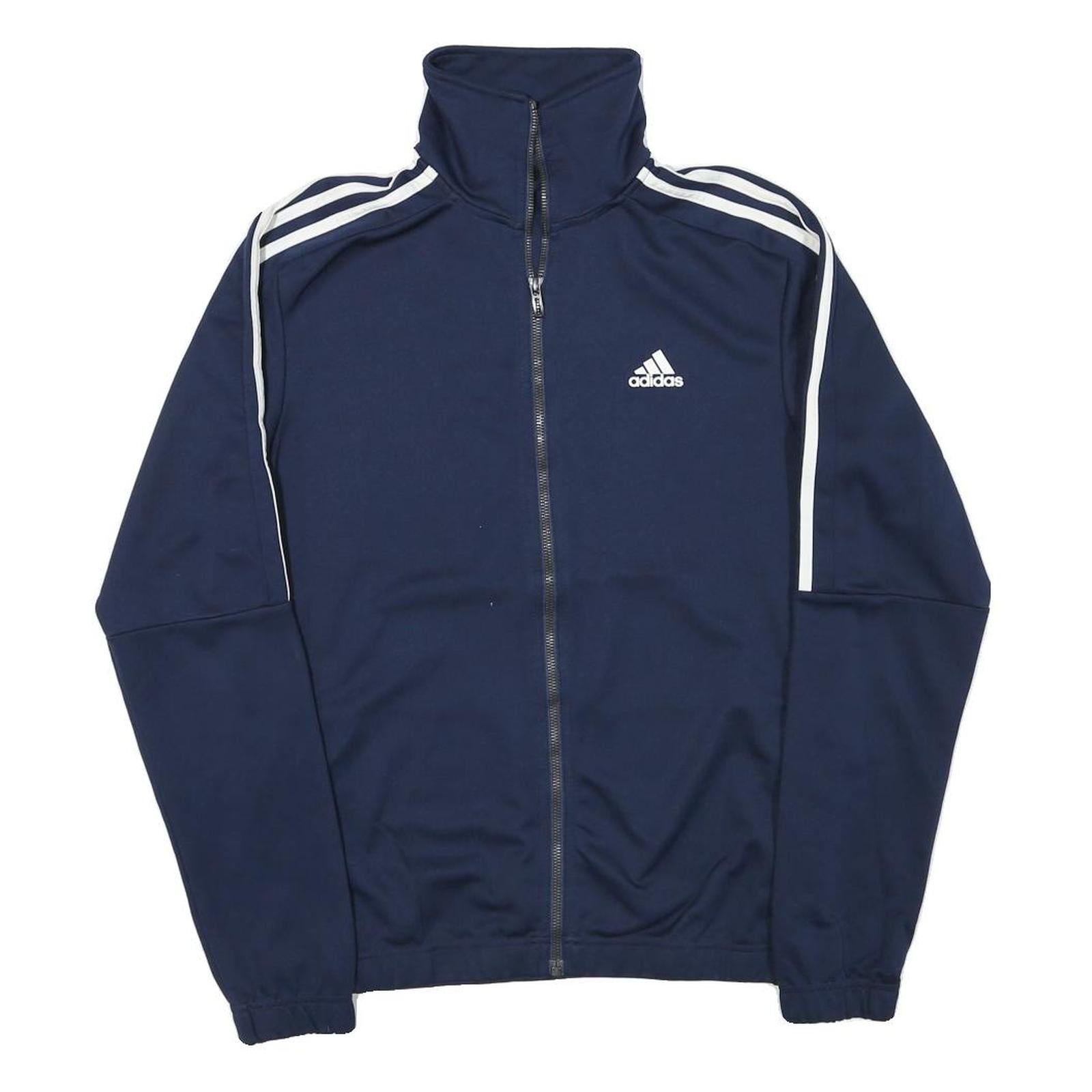 ADIDAS Mens Navy Blue Classic Jacket S Polyester Blend Zip Track Top Refurbished - N/A refurbished available on Cerqular