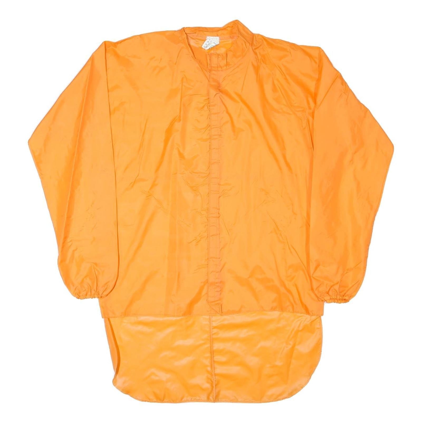 Mens Orange Plain Polyester Jacket L Regular Classic Long Sleeve Zip Collar Refurbished - N/A refurbished available on Cerqular