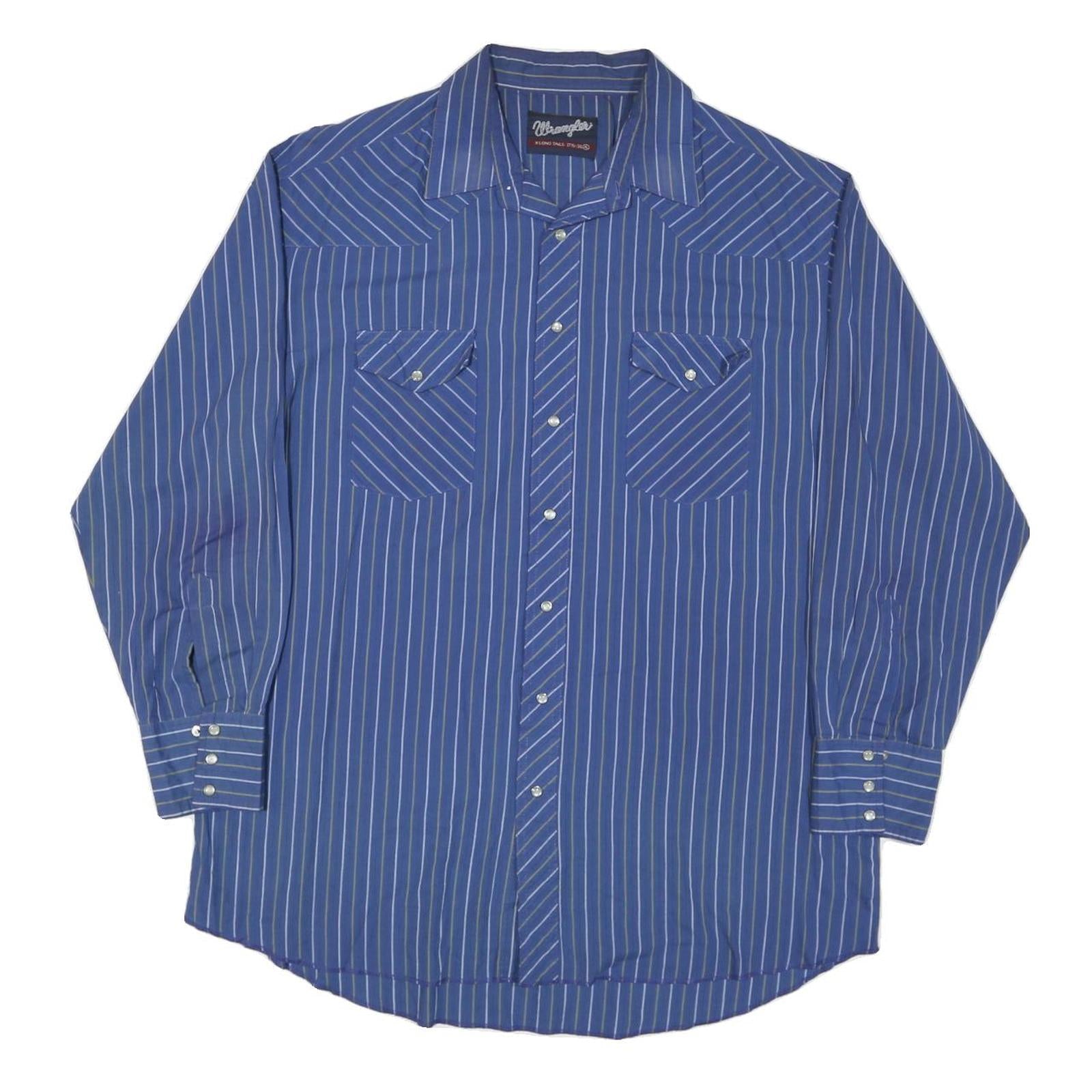 Buy WRANGLER Mens Blue & White Striped Western Shirt XL Classic Casual Buttoned Refurbished - $45.49 WRANGLER Mens Blue & White Striped Western Shirt XL Classic Casual Buttoned Refurbished - N/A refurbished available on Cerqular