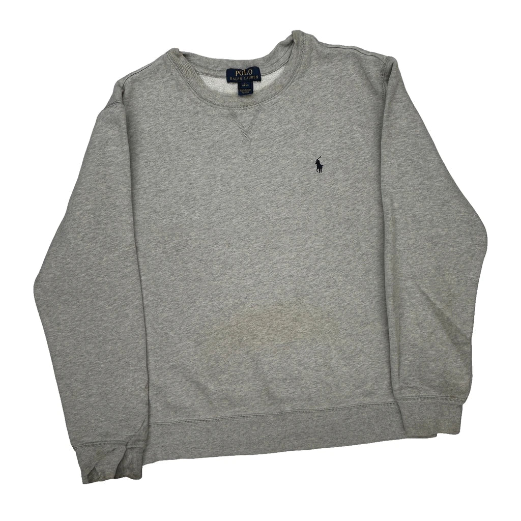 Buy Age 10-12 Polo By Ralph Lauren Sweatshirt - Large Grey Cotton Refurbished - $17.81 Age 10-12 Polo By Ralph Lauren Sweatshirt - Large Grey Cotton Refurbished - Thrifted (note: this is a term often used to describe second- refurbished available on Cerqular
