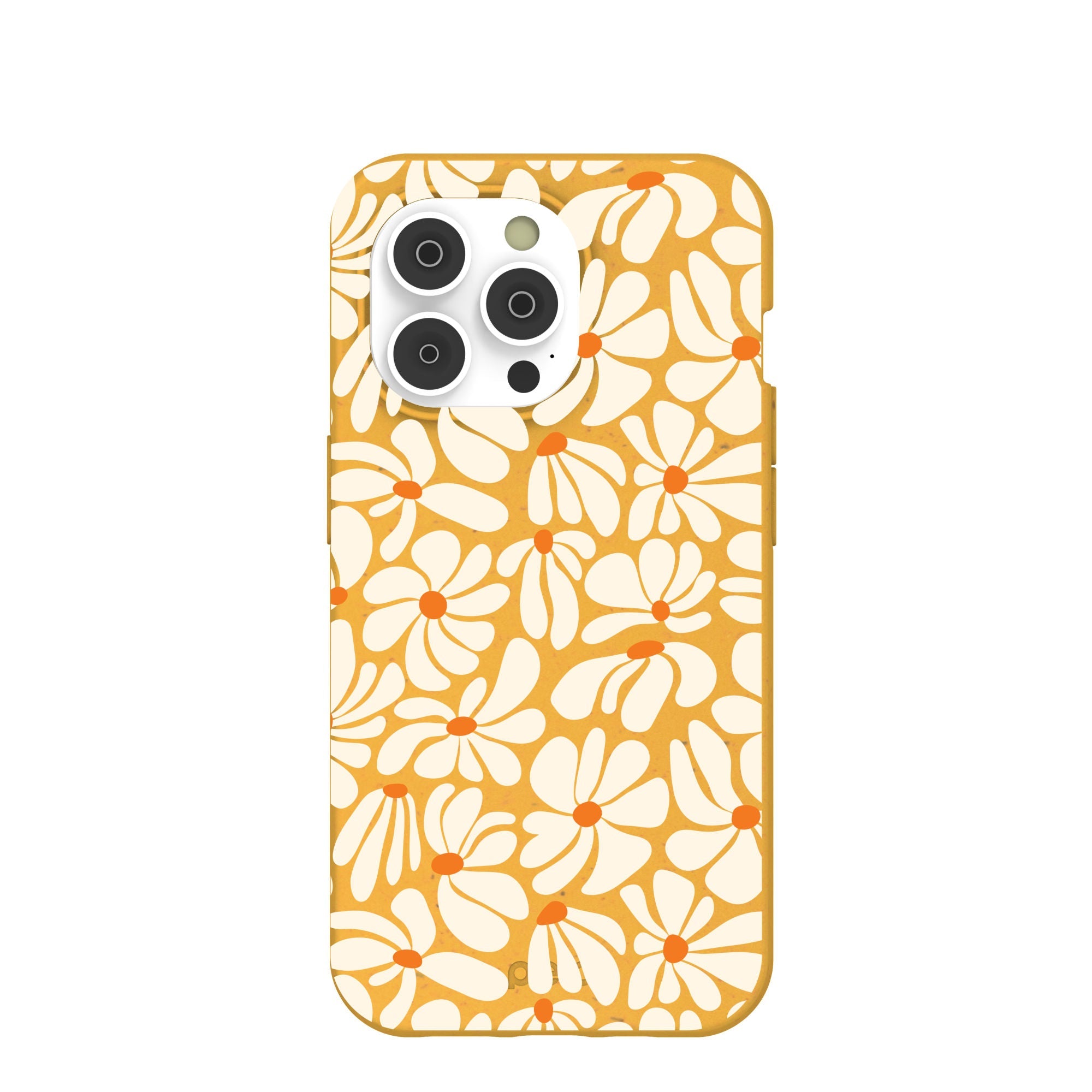 Honey Funky Petals iPhone 14 Pro Case Refurbished - Pela Case refurbished available on Cerqular