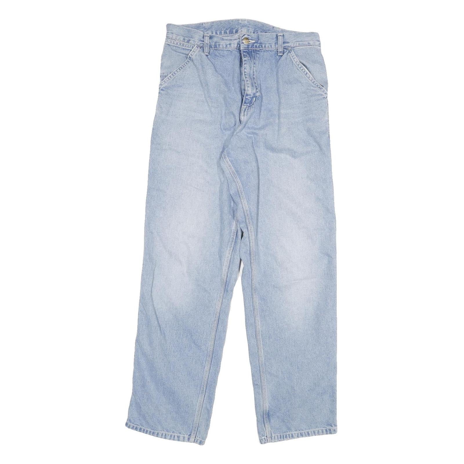 CARHARTT Mens Regular Fit Light Blue Denim Jeans W30 L32 Casual Workwear Refurbished - N/A refurbished available on Cerqular