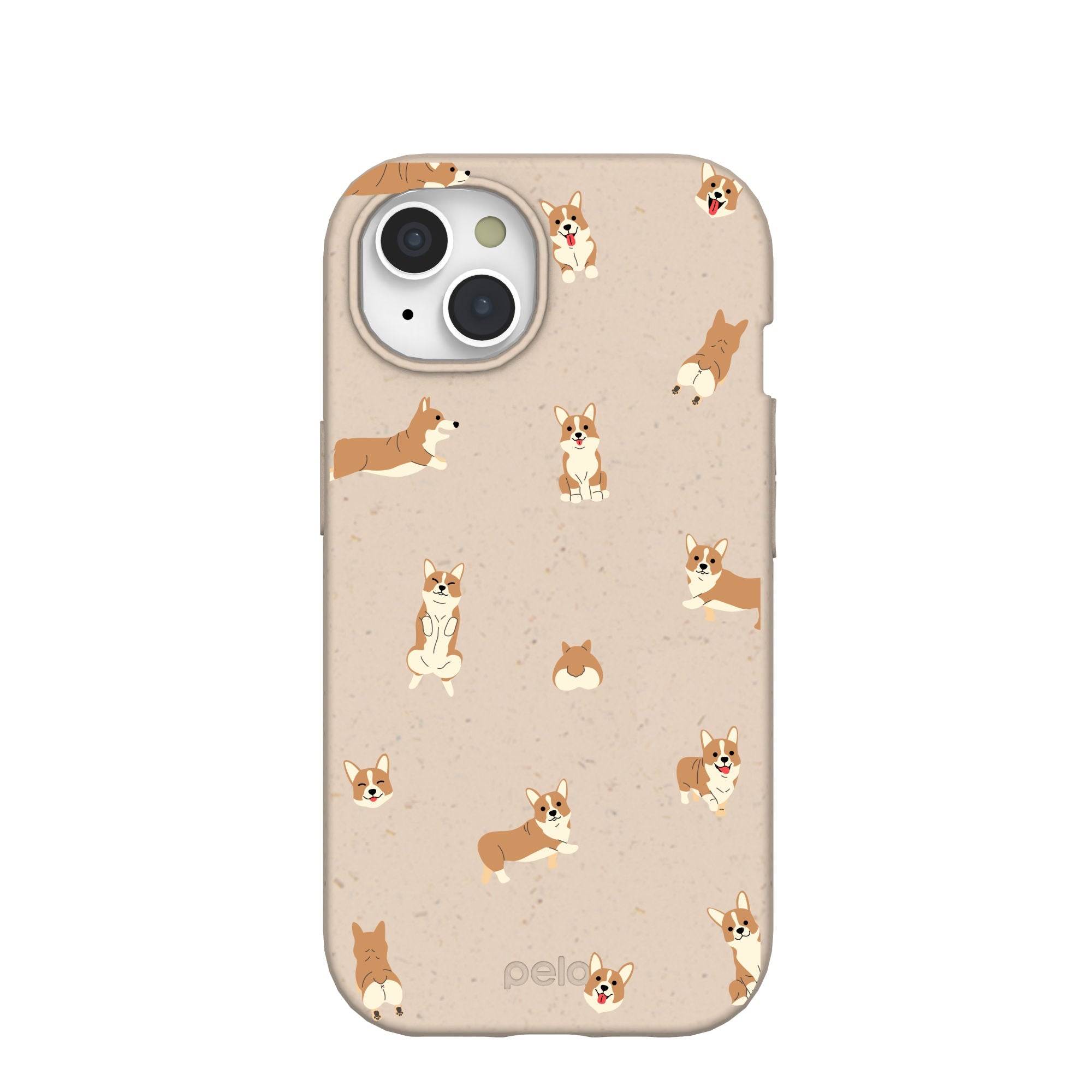 Seashell Corgi Cuties iPhone 15 Case Refurbished - Pela Case refurbished available on Cerqular