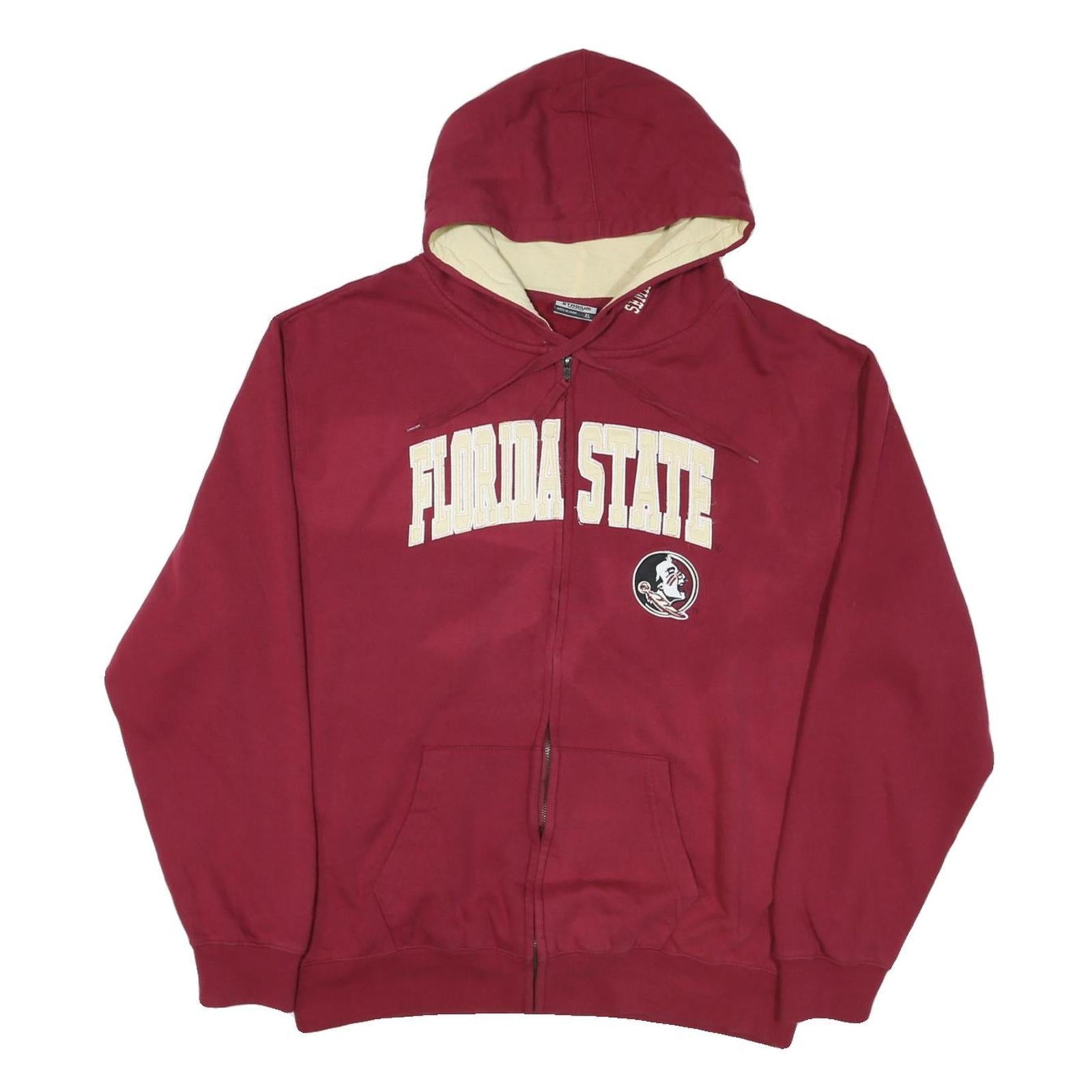 STARTER Mens Maroon & Cream Florida State Full Zip Hoodie XL College Sweatshirt Refurbished - N/A refurbished available on Cerqular