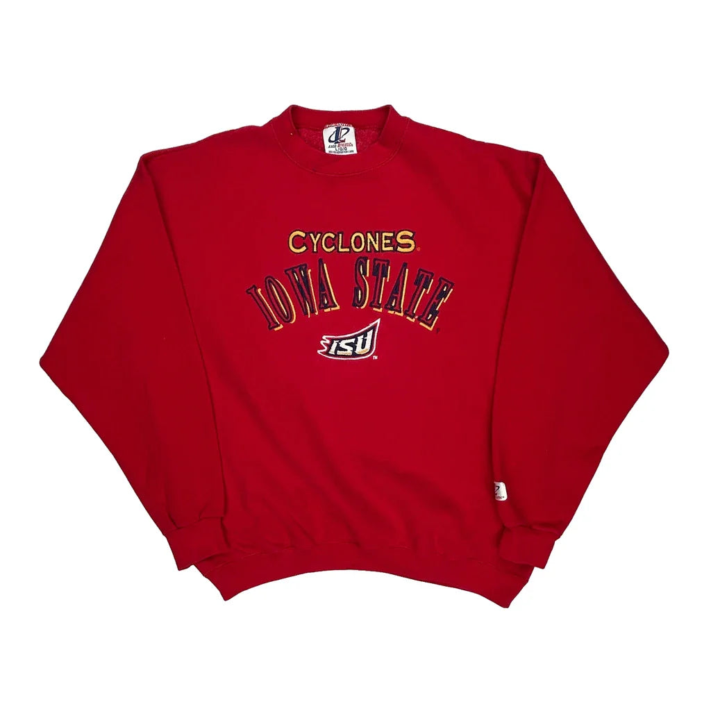 Buy Iowa State Cyclones Logo Athletics College Sweatshirt - Large Red Cotton Refurbished - $46.89 Iowa State Cyclones Logo Athletics College Sweatshirt - Large Red Cotton Refurbished - Thrifted (note: this is a term often used to describe second- refurbished available on Cerqular