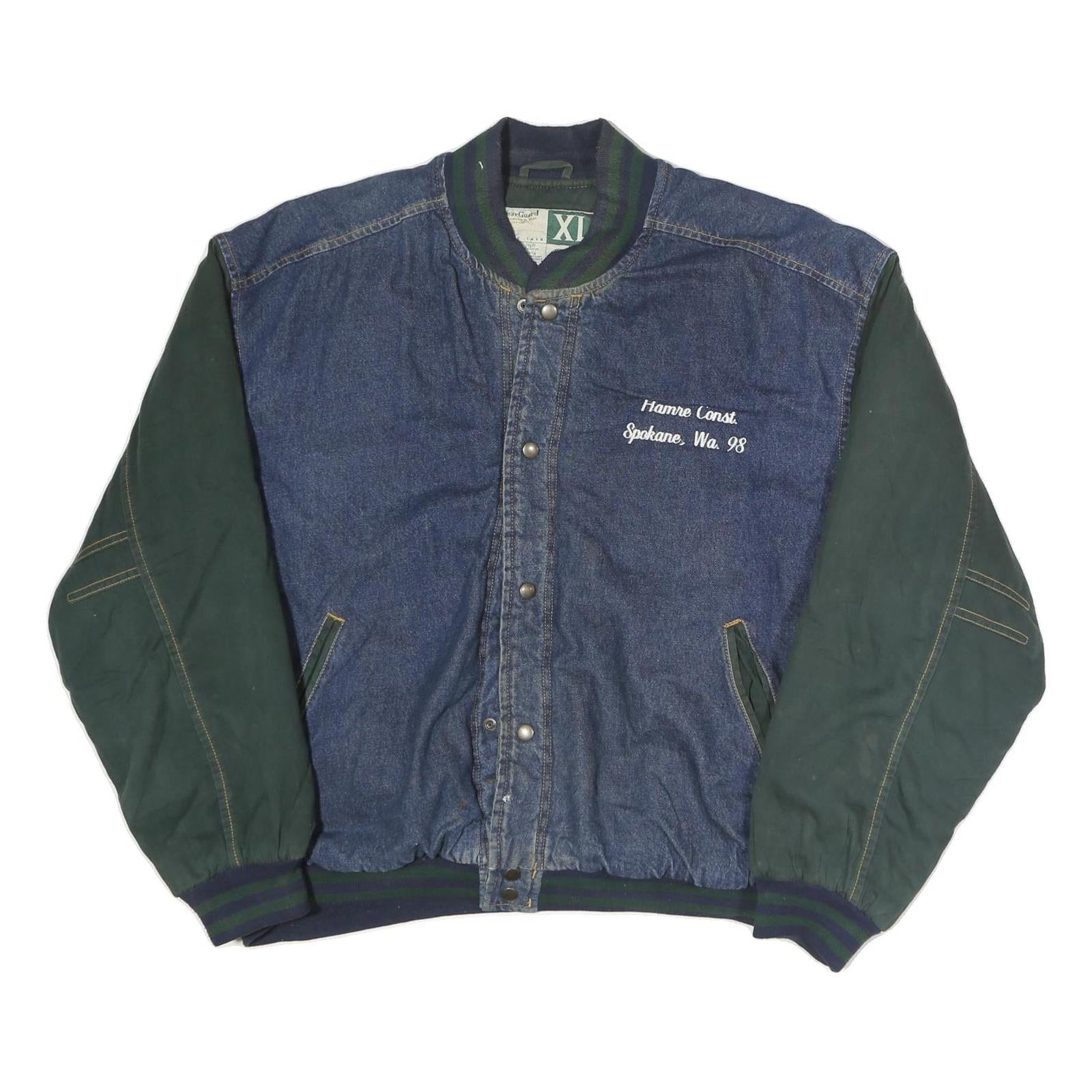 WEARGUARD Mens Blue & Green Denim Jacket XL Cotton Blend Button Casual Workwear Refurbished - N/A refurbished available on Cerqular
