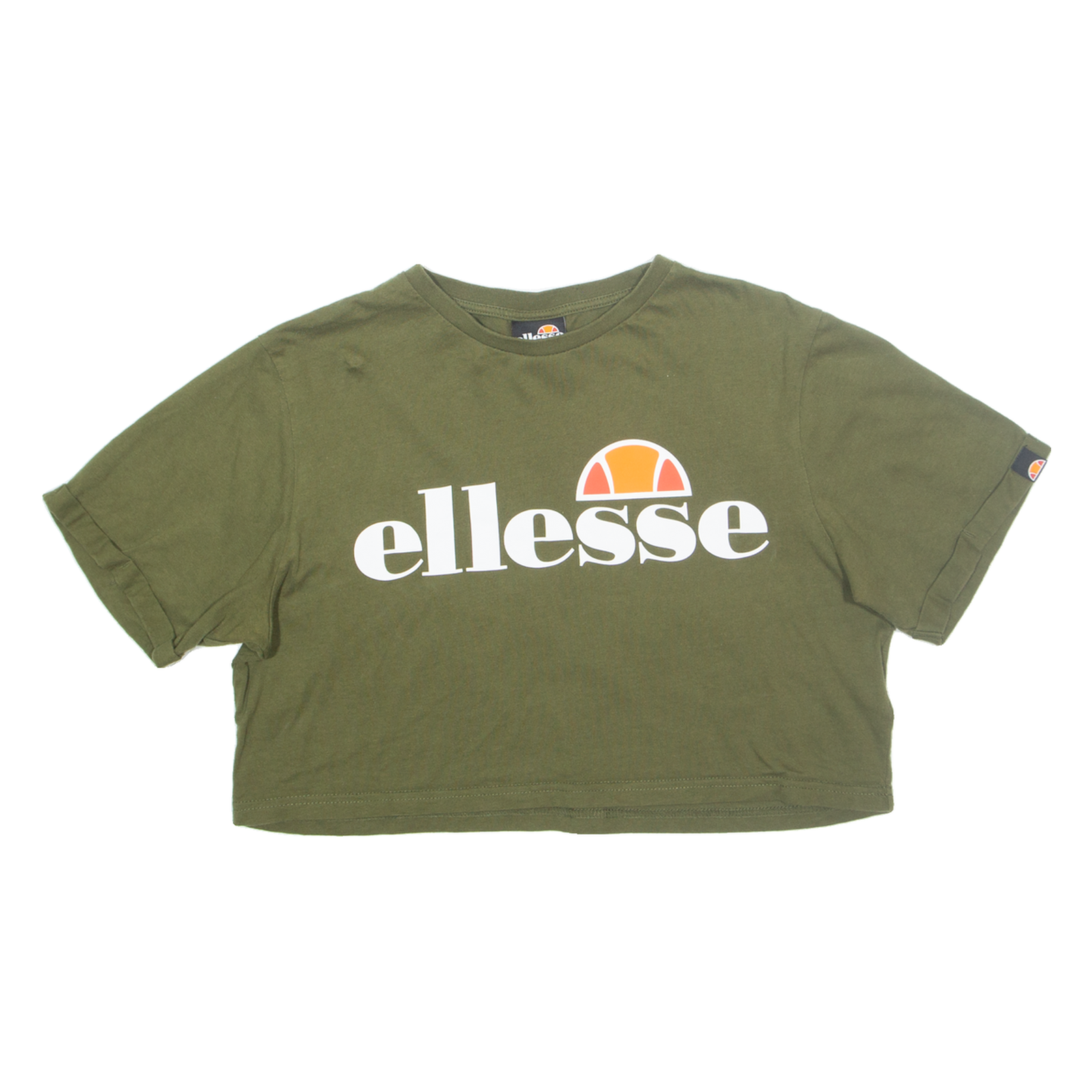 ELLESSE Cropped Womens T-Shirt Green UK 10 Refurbished - N/A refurbished available on Cerqular