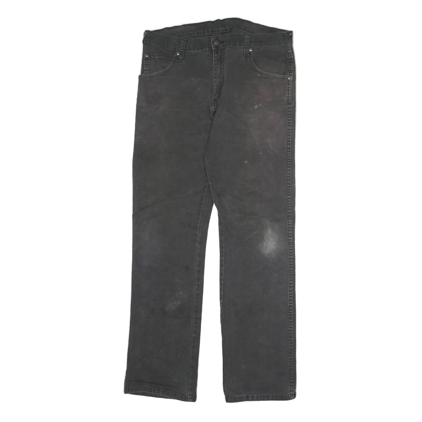 DICKIES Mens Jeans Black Regular Straight Denim W34 L32 Workwear Zip Closure Refurbished - N/A refurbished available on Cerqular