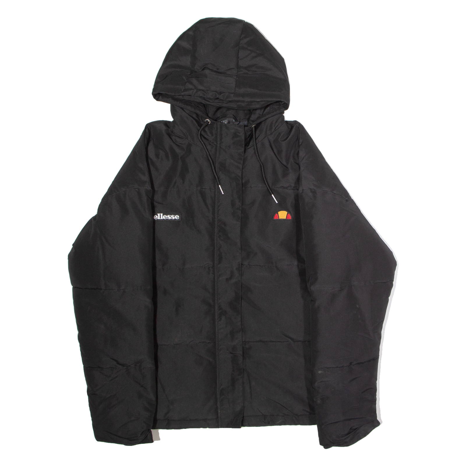 ELLESSE Womens Puffer Jacket Black Hooded UK 12 Refurbished - N/A refurbished available on Cerqular